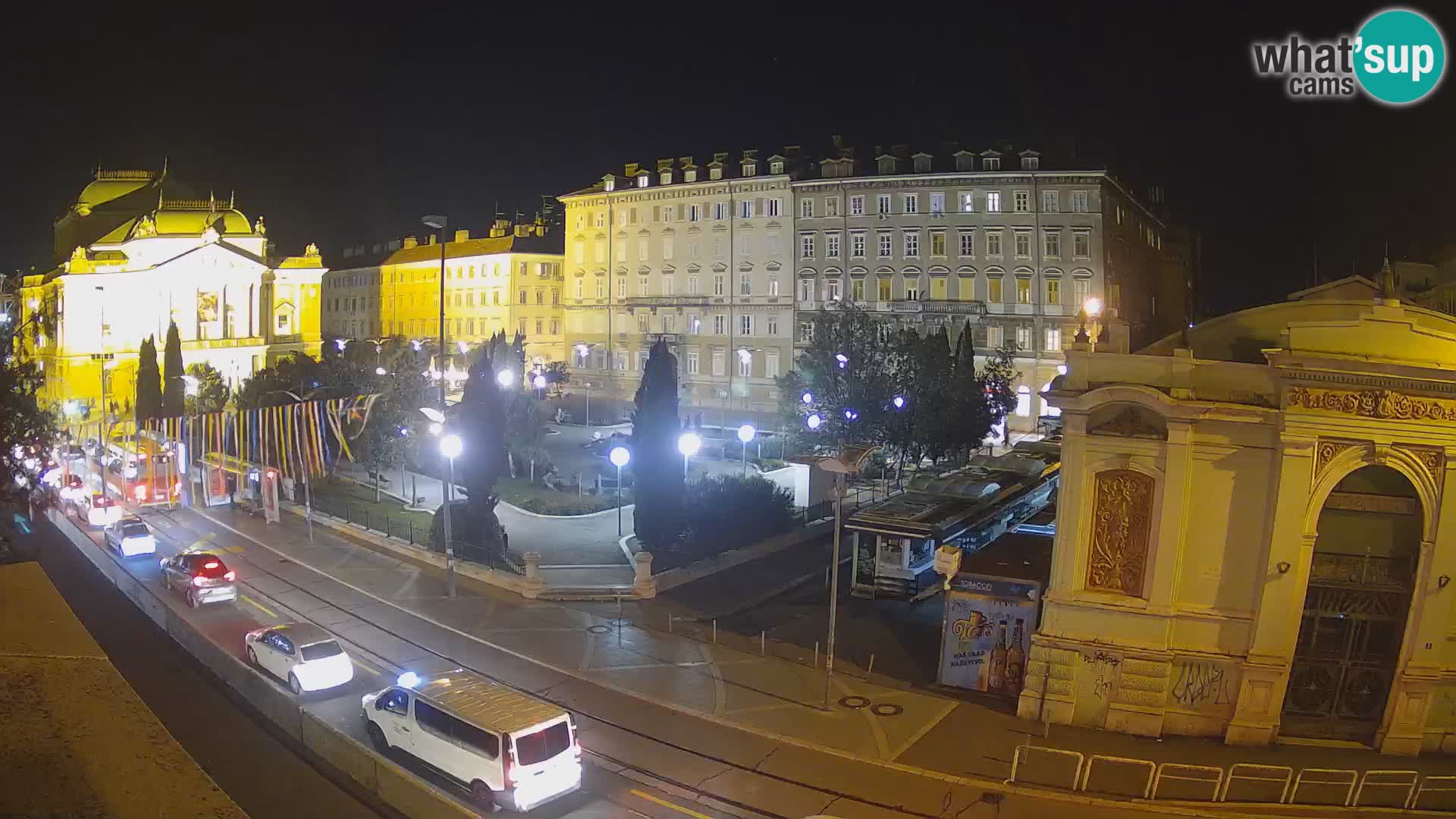 Webcam Rijeka – Park and  Croatian National Theatre Ivan pl. Zajc