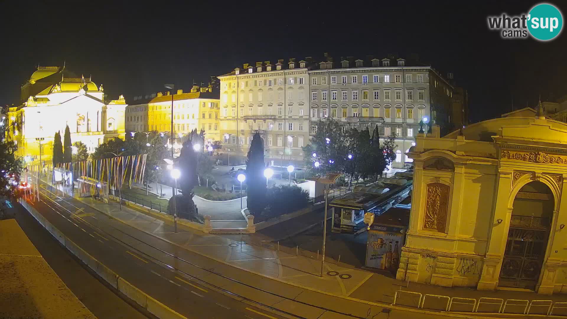 Webcam Rijeka – Park and  Croatian National Theatre Ivan pl. Zajc