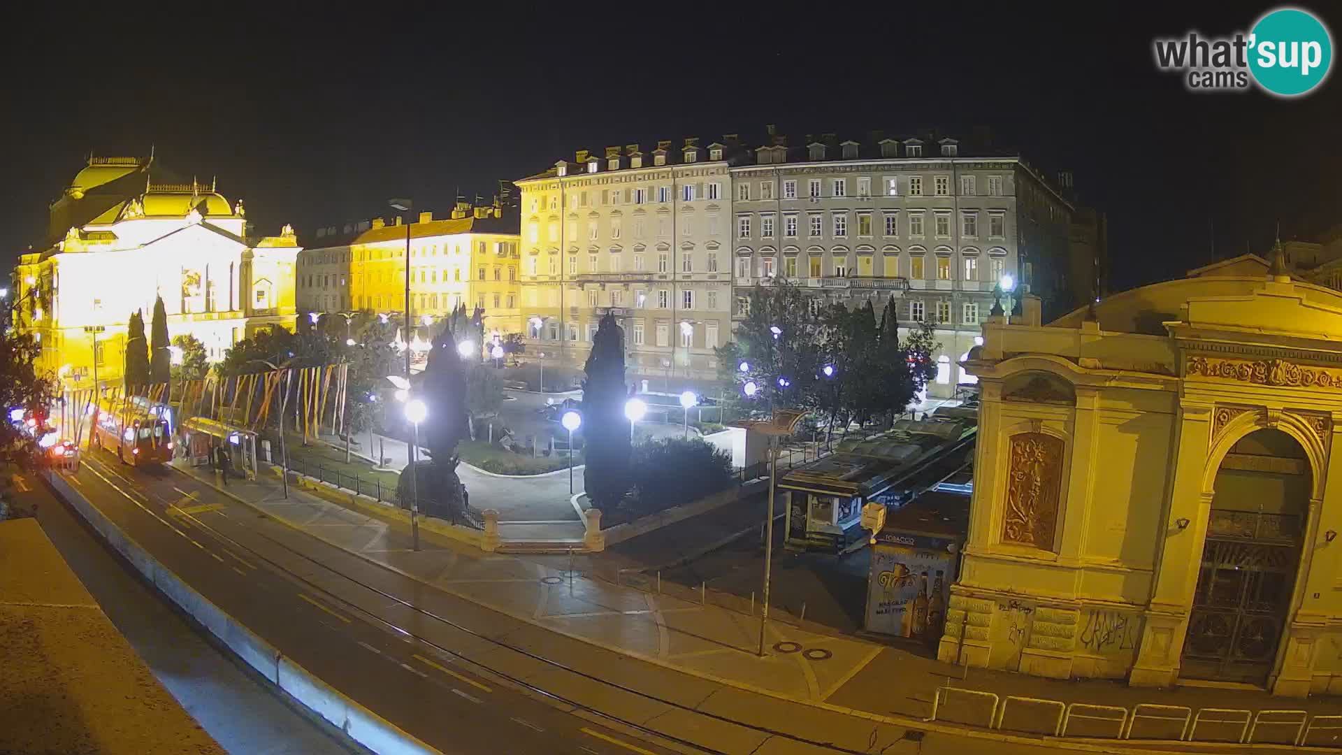 Webcam Rijeka – Park and  Croatian National Theatre Ivan pl. Zajc