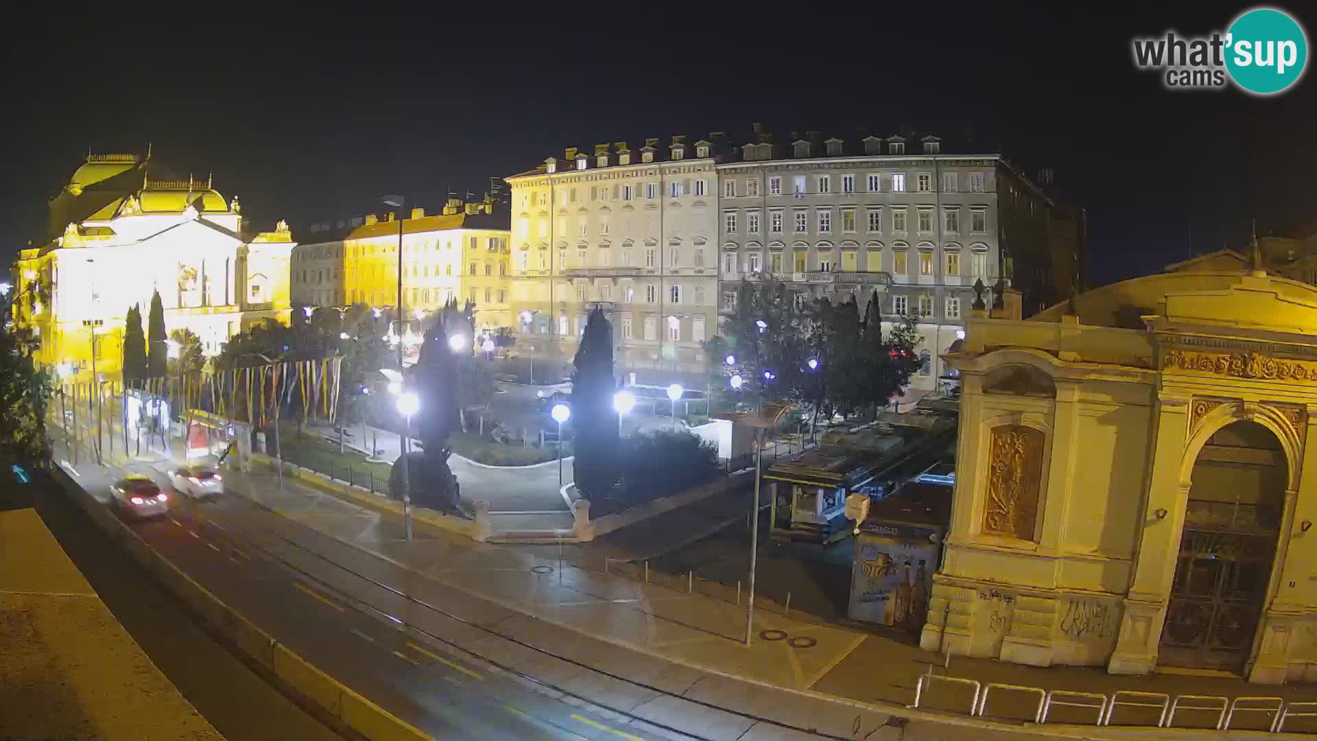 Webcam Rijeka – Park et Théâtre national croate Ivan pl. Zajc