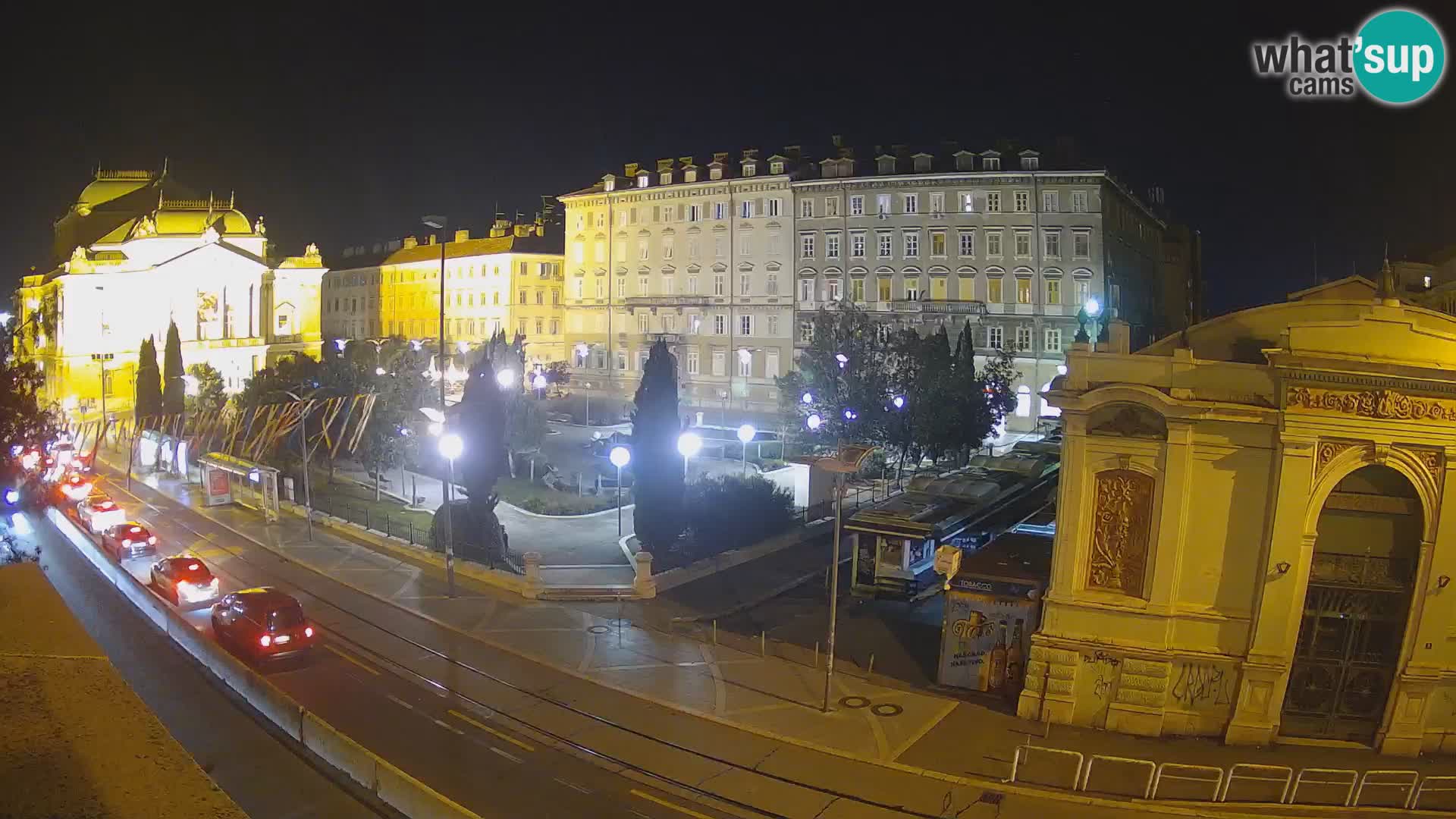 Webcam Rijeka – Park and  Croatian National Theatre Ivan pl. Zajc