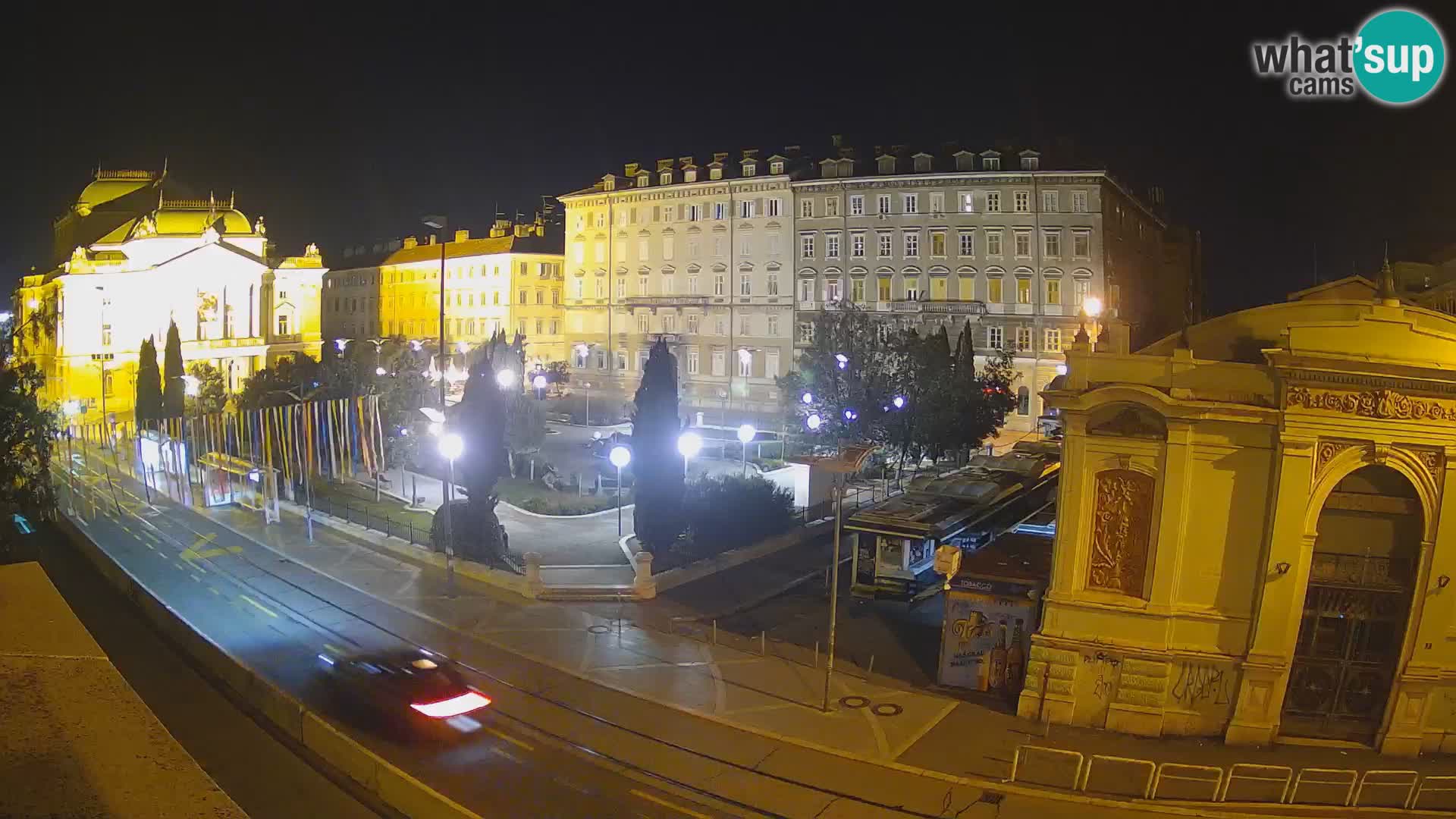 Webcam Rijeka – Park and  Croatian National Theatre Ivan pl. Zajc