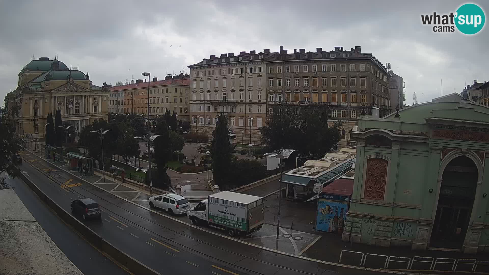 Webcam Rijeka – Park and  Croatian National Theatre Ivan pl. Zajc