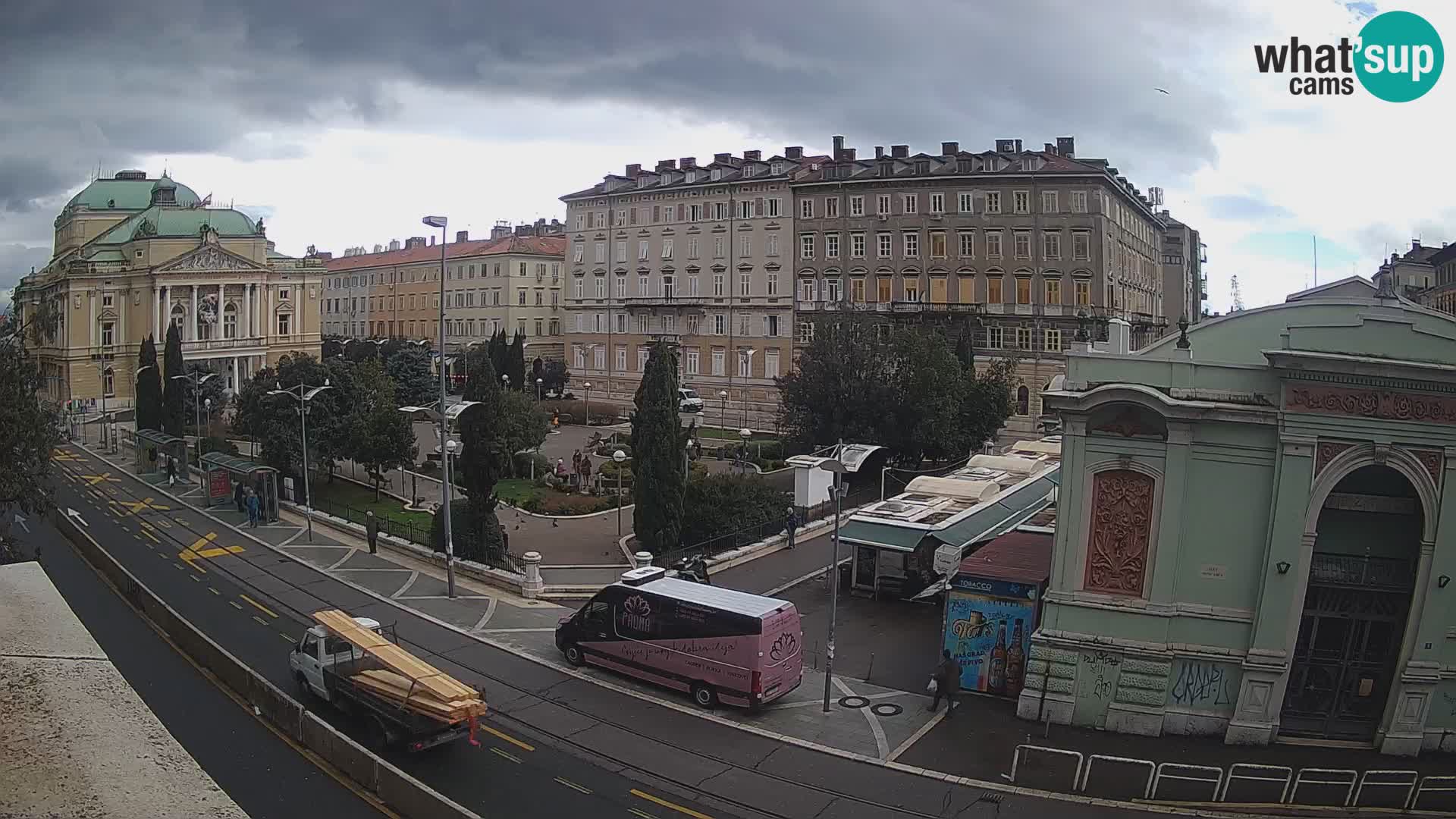 Webkam Rijeka – Park i Hrvatsko narodno kazalište Ivana pl. Zajc