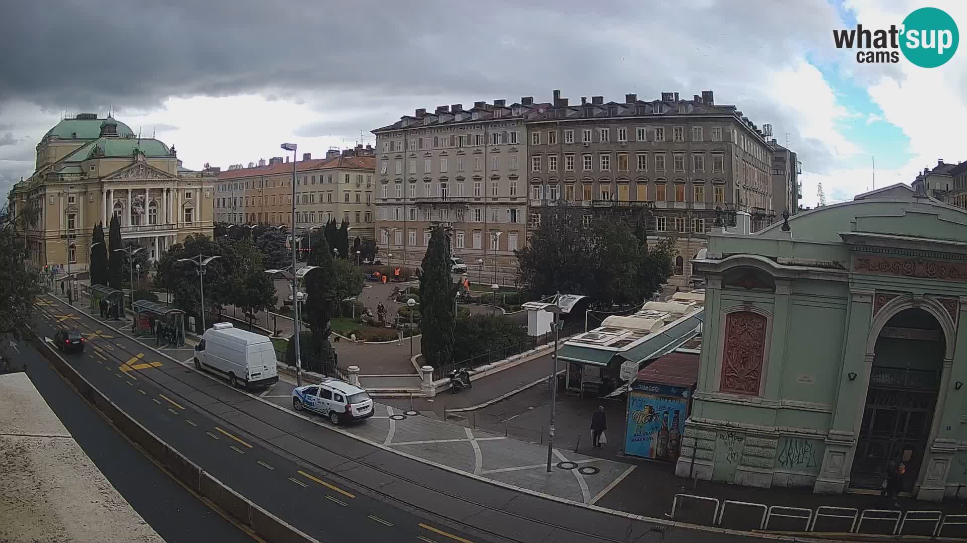 Webkam Rijeka – Park i Hrvatsko narodno kazalište Ivana pl. Zajc