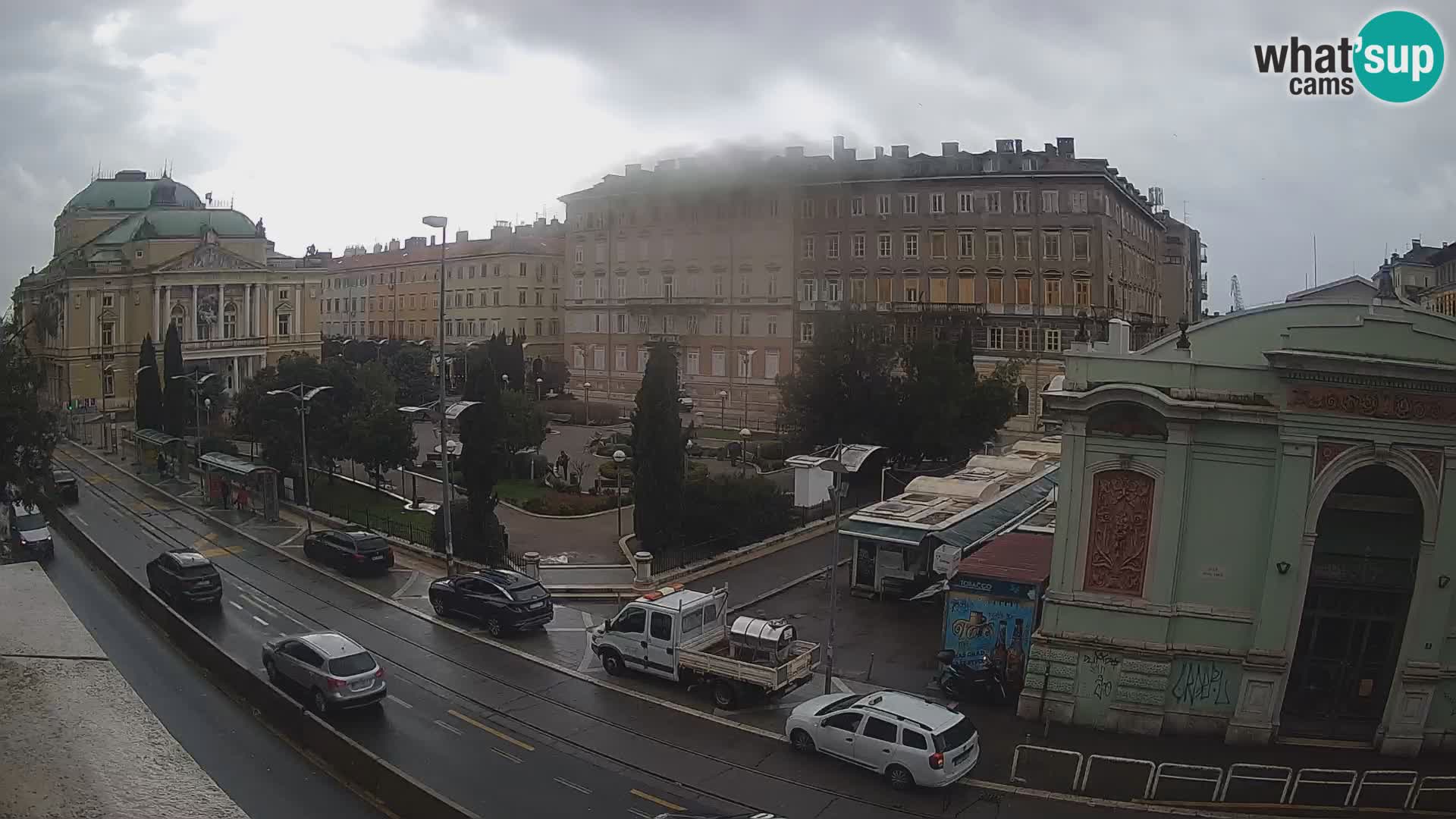 Webcam Rijeka – Parque i Teatro Nacional Croato Ivan pl. Zajc