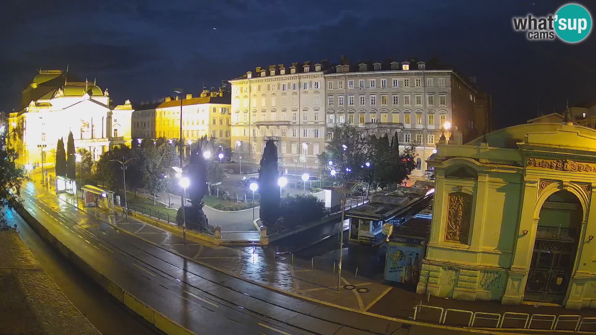 Webcam Rijeka – Parque i Teatro Nacional Croato Ivan pl. Zajc