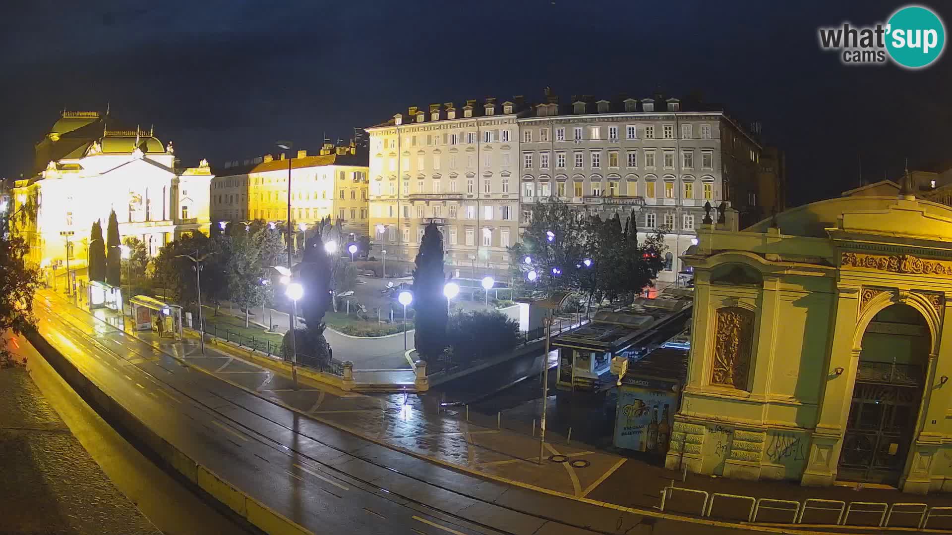 Webcam Fiume – Parco e Teatro nazionale Croato Ivan pl. Zajc