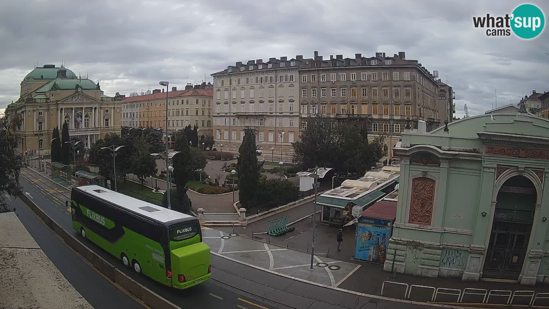 Webcam Rijeka – Park and  Croatian National Theatre Ivan pl. Zajc