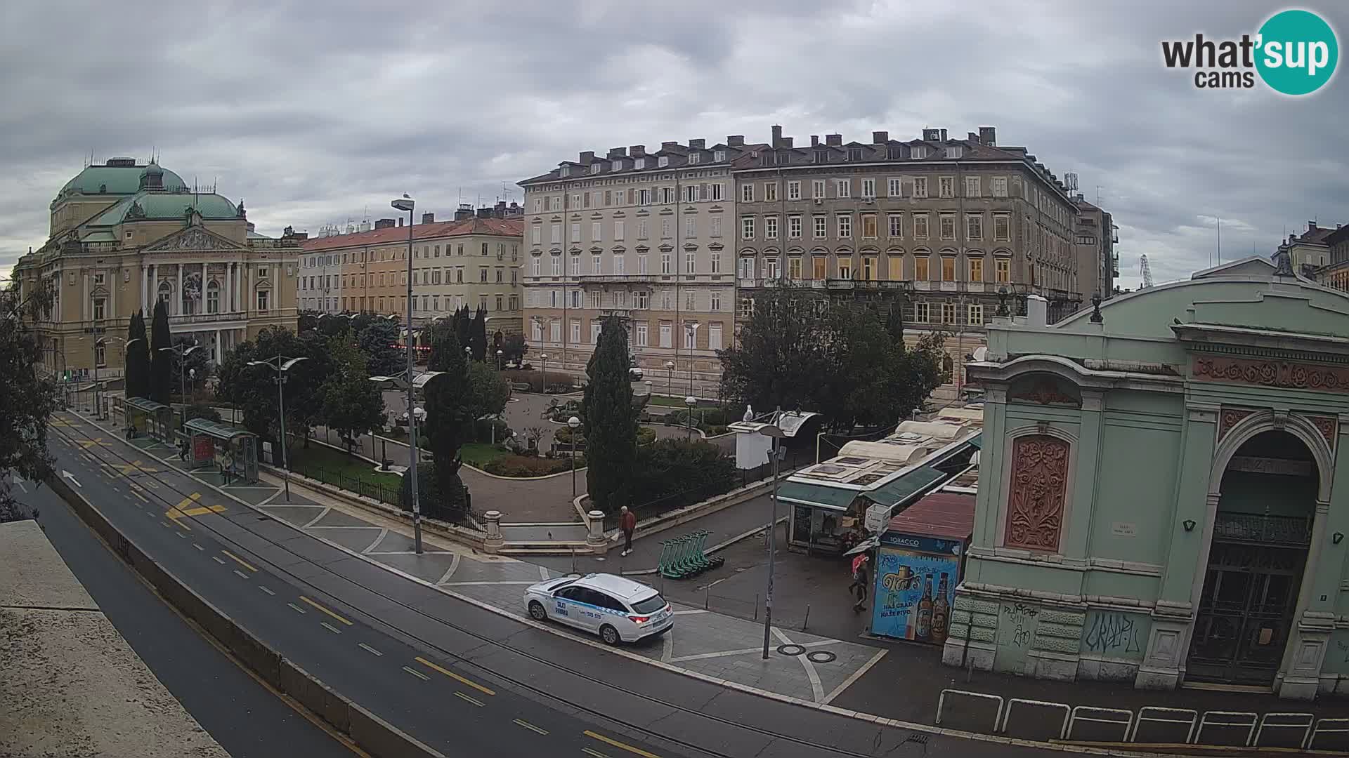 Webkam Rijeka – Park i Hrvatsko narodno kazalište Ivana pl. Zajc