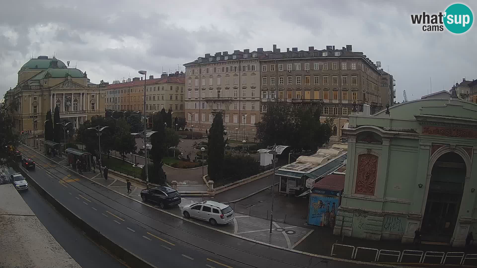 Webcam Rijeka – Parque i Teatro Nacional Croato Ivan pl. Zajc