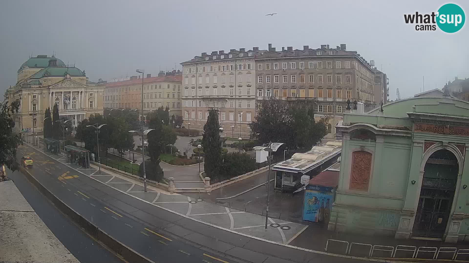 Webcam Rijeka – Park and  Croatian National Theatre Ivan pl. Zajc