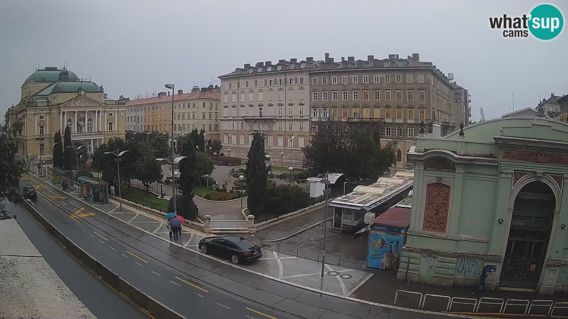 Webkam Rijeka – Park i Hrvatsko narodno kazalište Ivana pl. Zajc