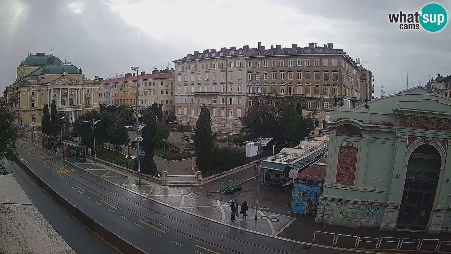 Webcam Rijeka – Park and  Croatian National Theatre Ivan pl. Zajc