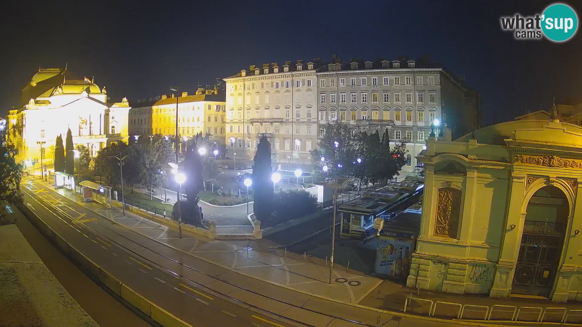 Webcam Rijeka – Park and  Croatian National Theatre Ivan pl. Zajc