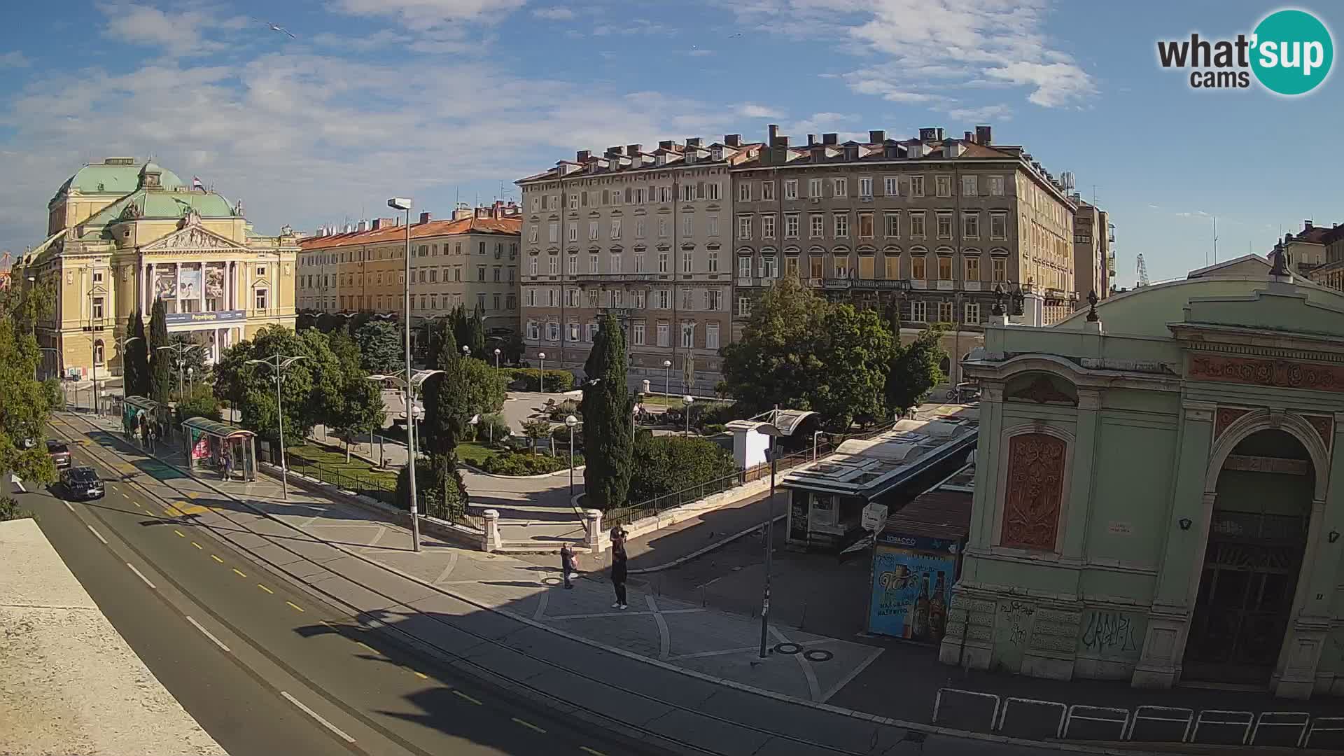 Webcam Rijeka – Park and  Croatian National Theatre Ivan pl. Zajc