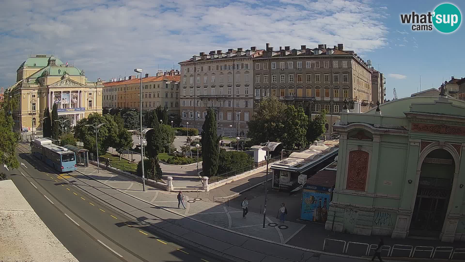 Webcam Rijeka – Park and  Croatian National Theatre Ivan pl. Zajc