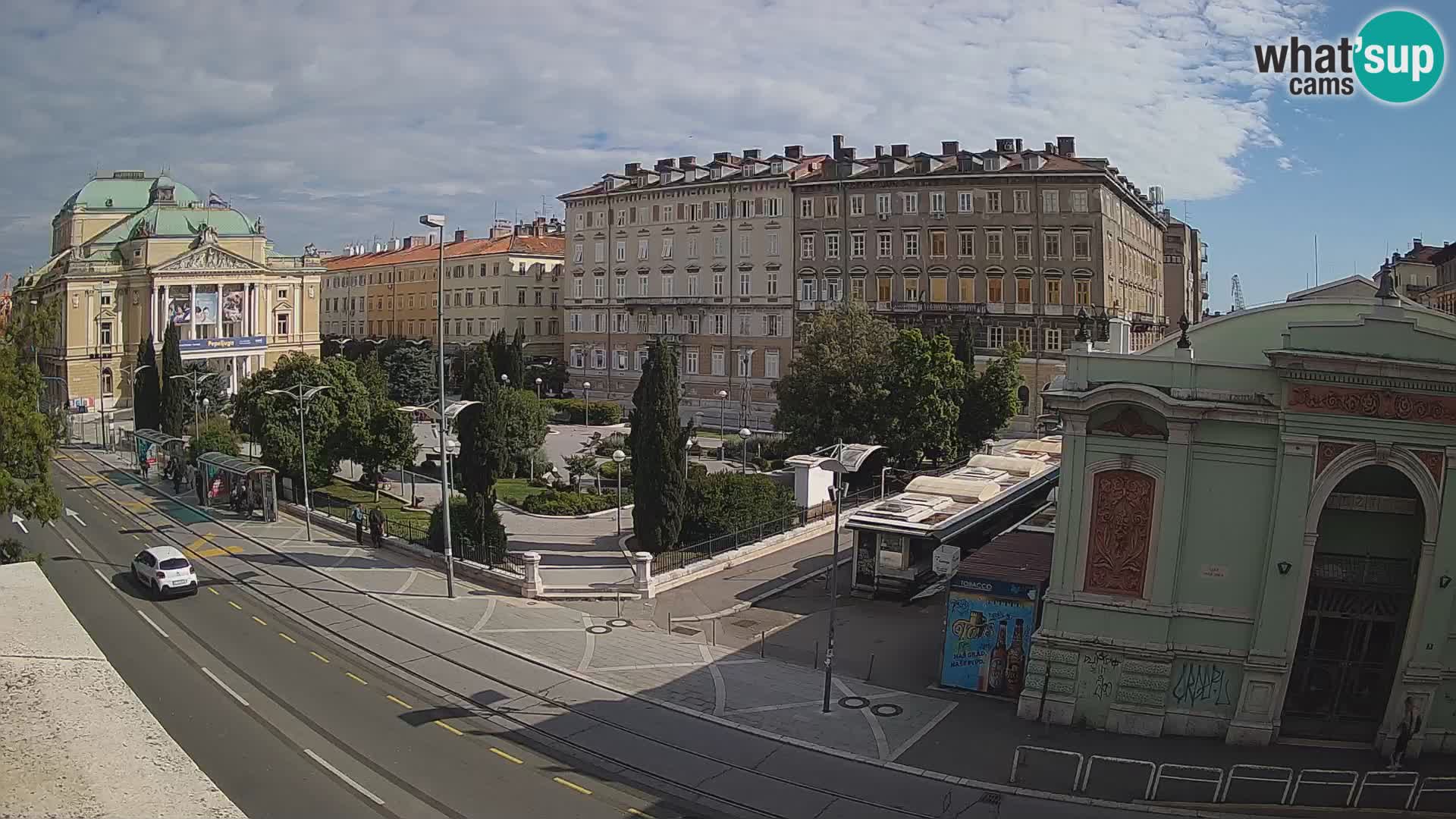 Webcam Rijeka – Park and  Croatian National Theatre Ivan pl. Zajc