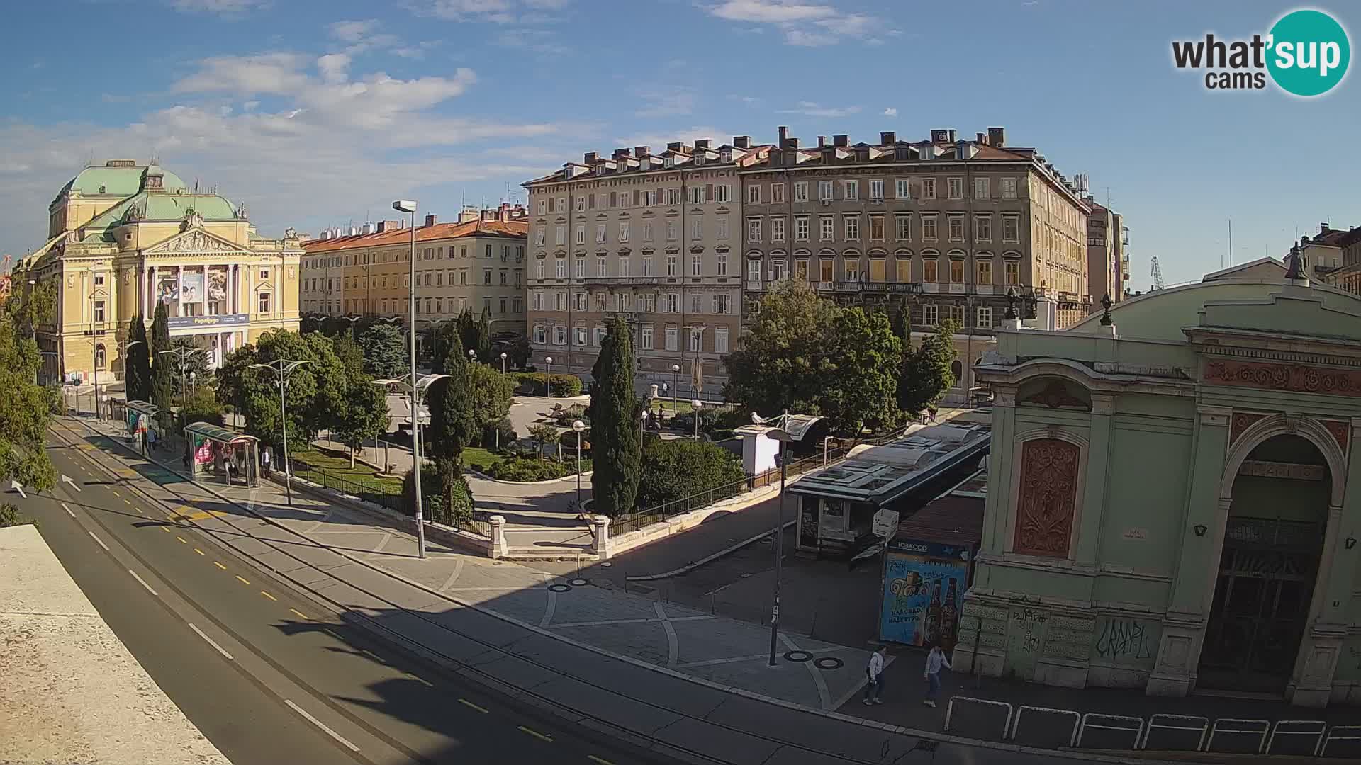 Webcam Rijeka – Park and  Croatian National Theatre Ivan pl. Zajc