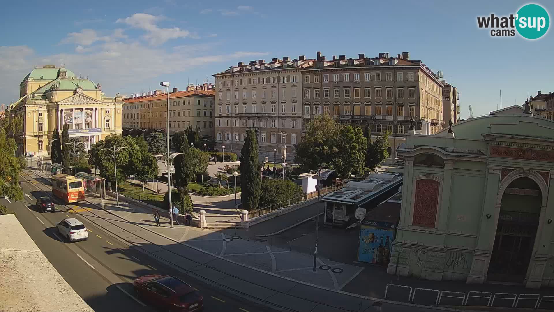 Webcam Rijeka – Park and  Croatian National Theatre Ivan pl. Zajc