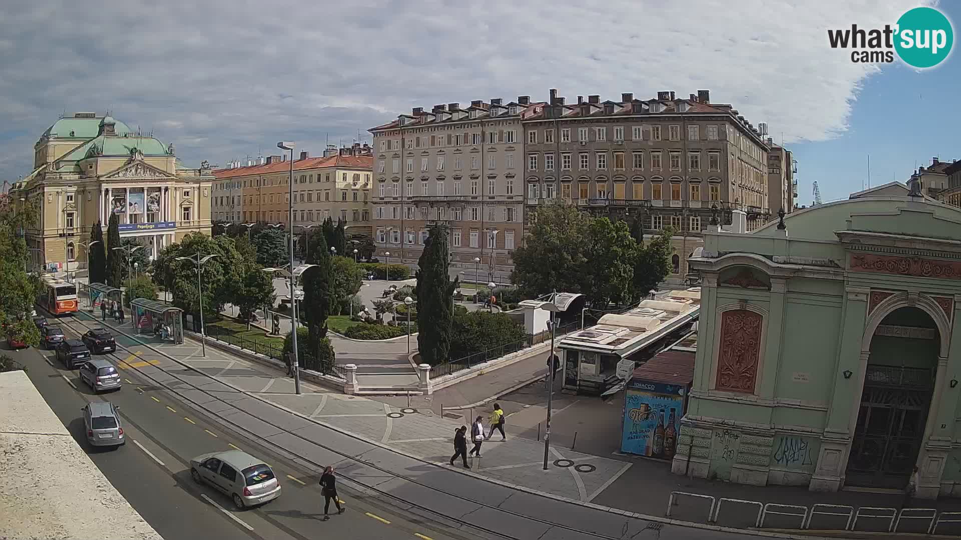 Webkam Rijeka – Park i Hrvatsko narodno kazalište Ivana pl. Zajc