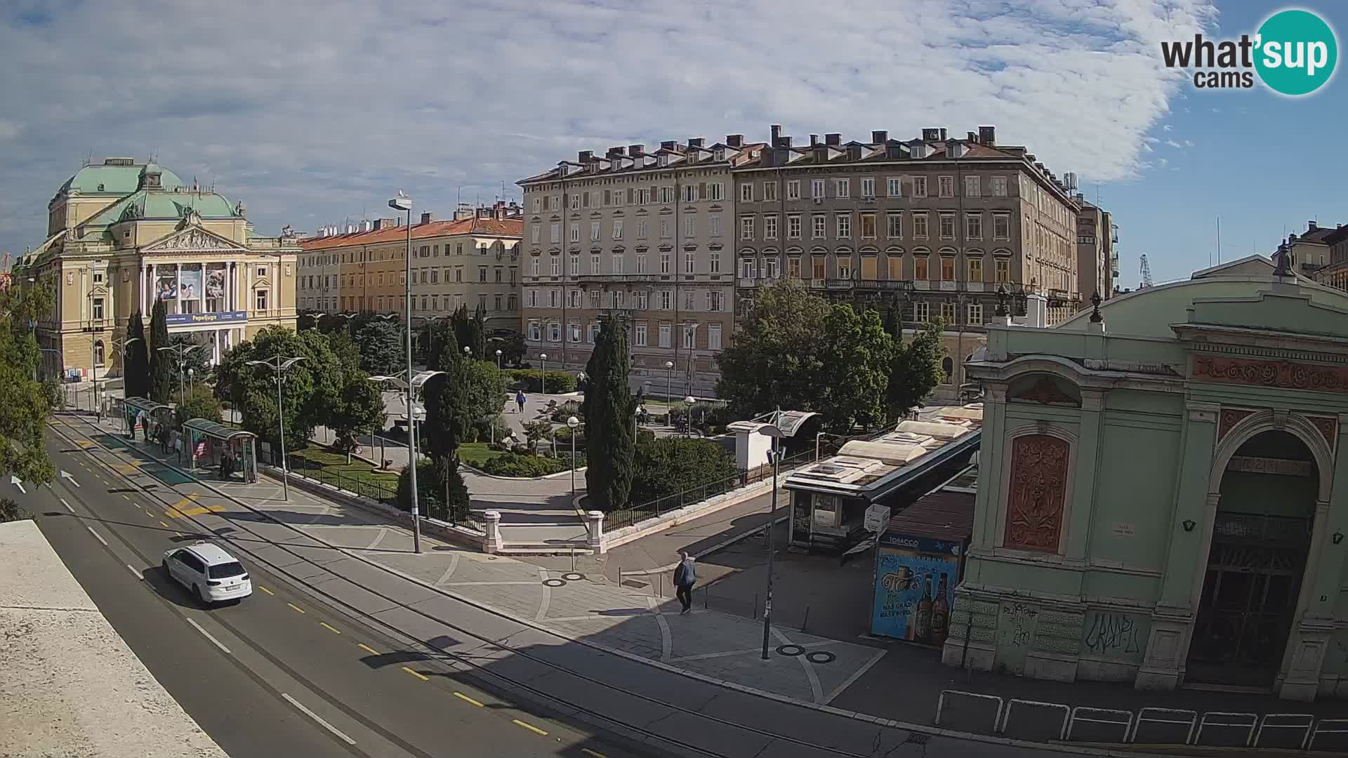 Webcam Rijeka – Park and  Croatian National Theatre Ivan pl. Zajc