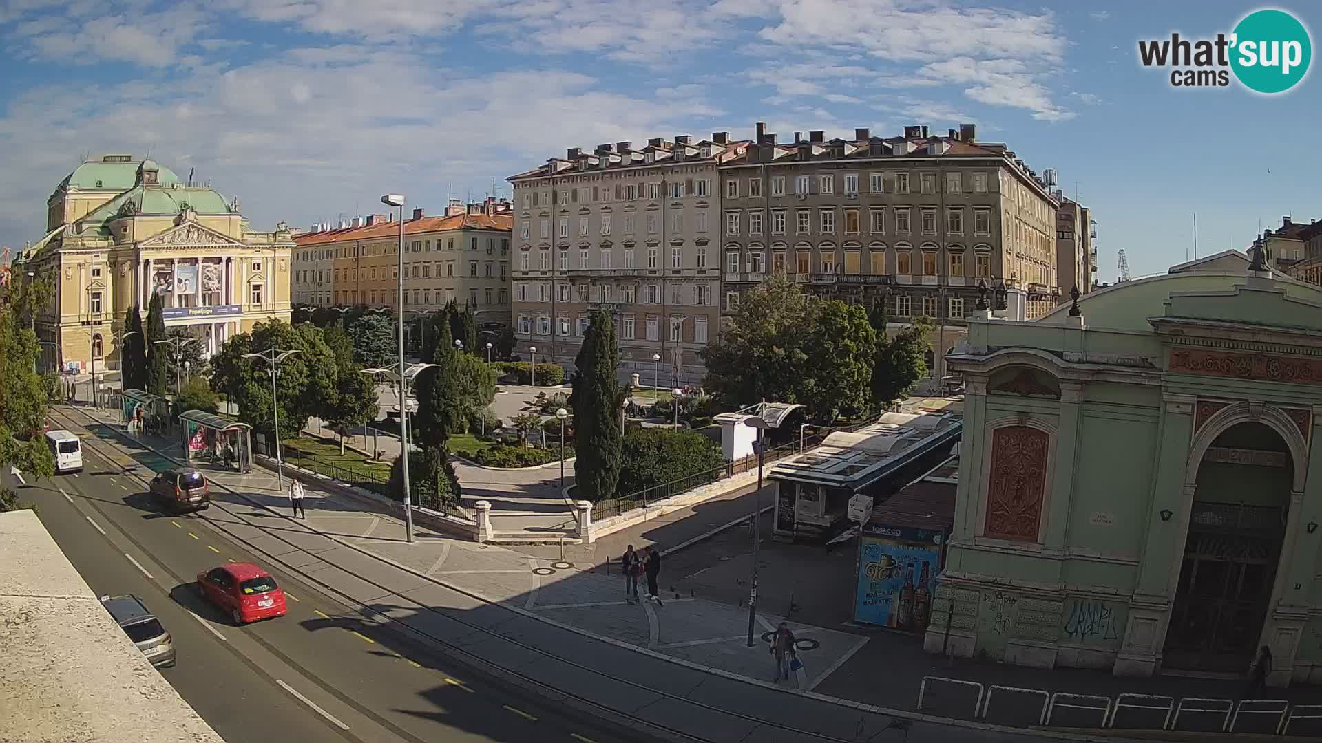 Webcam Rijeka – Parque i Teatro Nacional Croato Ivan pl. Zajc