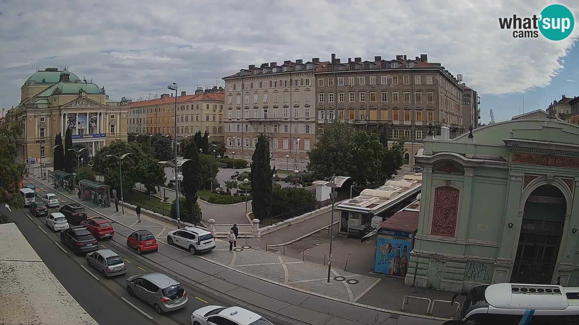 Webcam Fiume – Parco e Teatro nazionale Croato Ivan pl. Zajc