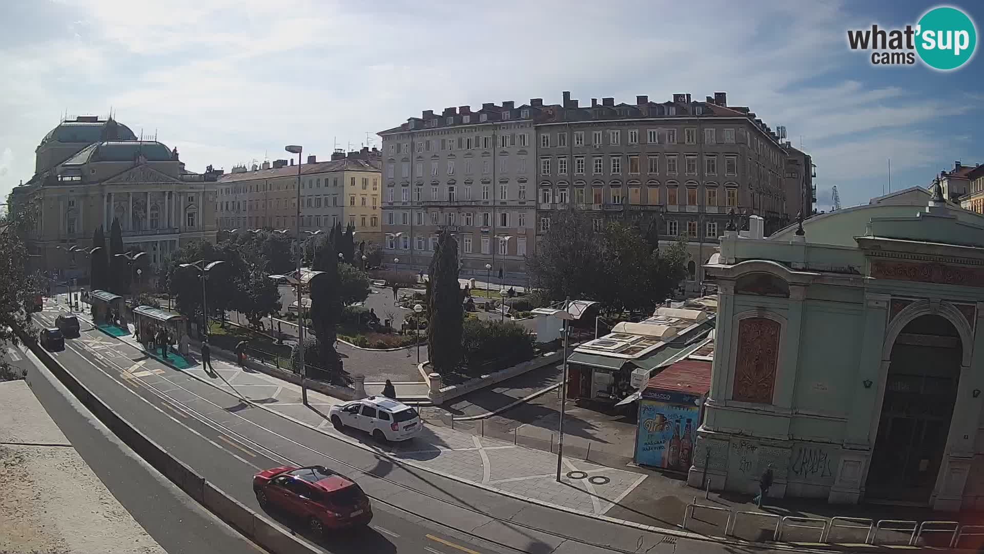 Webcam Rijeka – Park and  Croatian National Theatre Ivan pl. Zajc