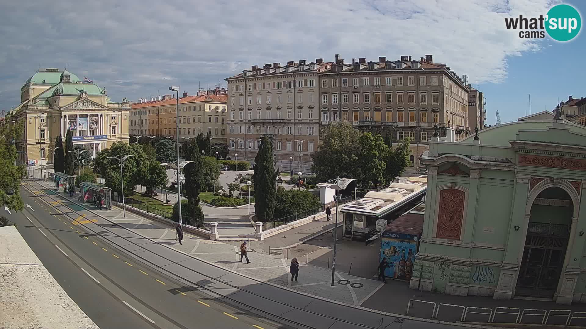 Webcam Fiume – Parco e Teatro nazionale Croato Ivan pl. Zajc