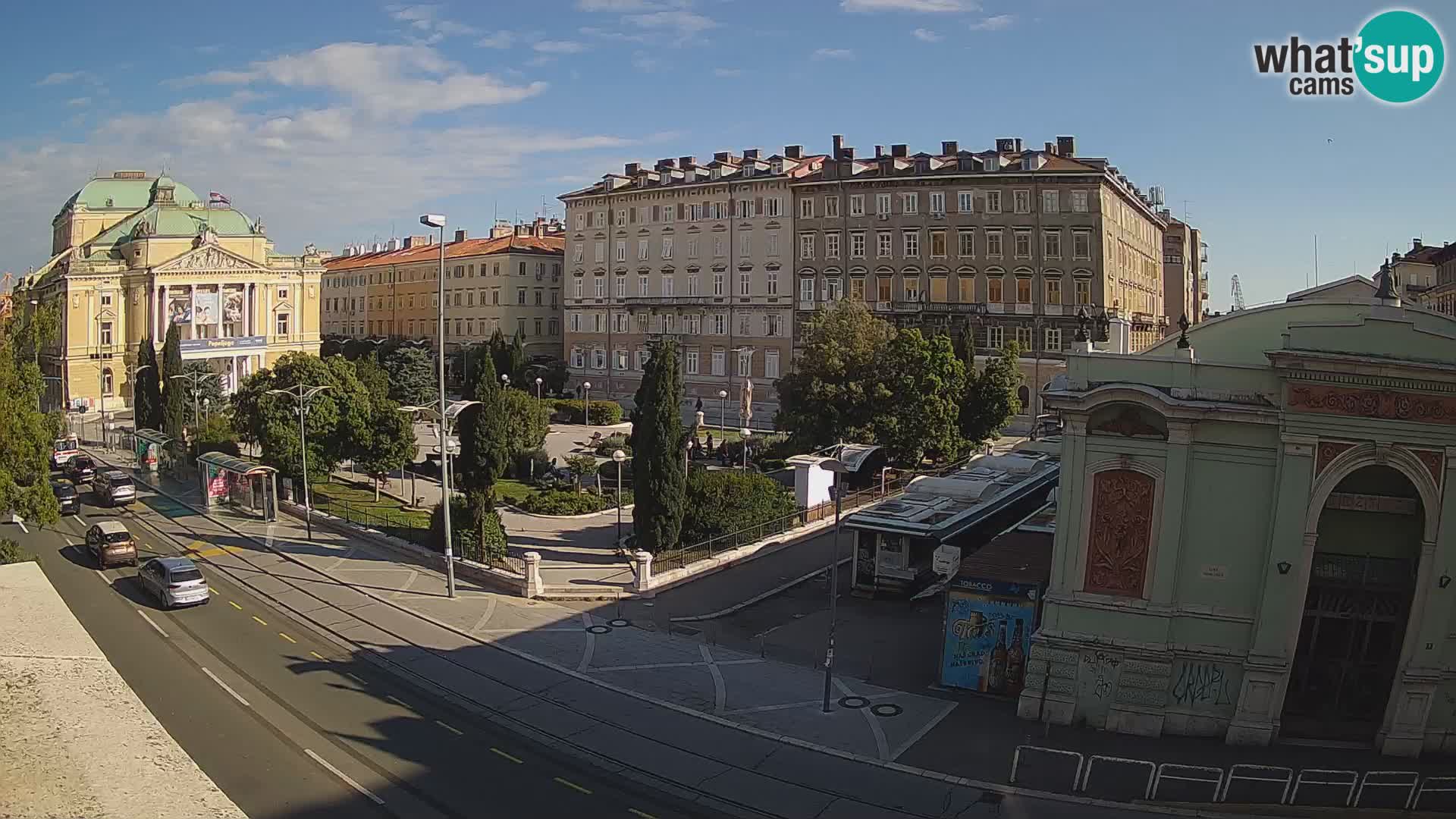 Webkam Rijeka – Park i Hrvatsko narodno kazalište Ivana pl. Zajc