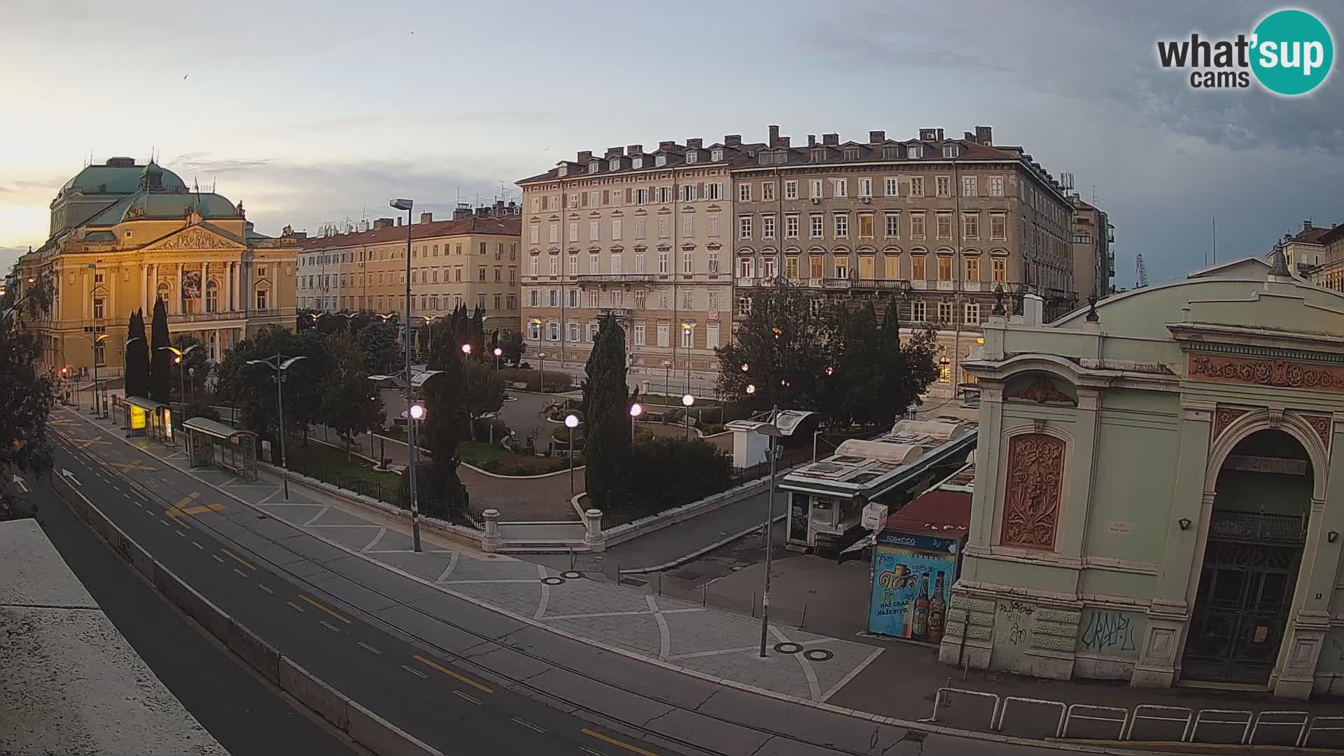 Webkam Rijeka – Park i Hrvatsko narodno kazalište Ivana pl. Zajc