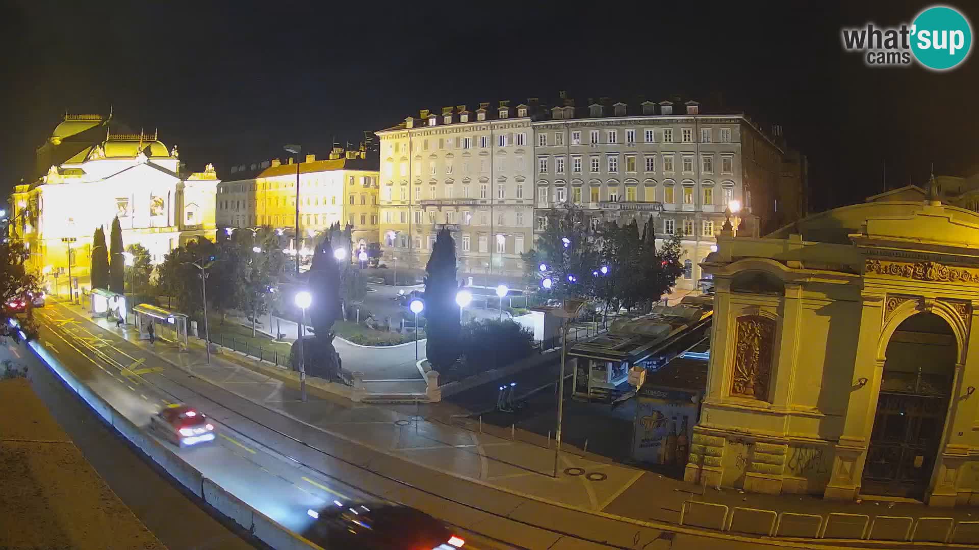 Webcam Rijeka – Parque i Teatro Nacional Croato Ivan pl. Zajc