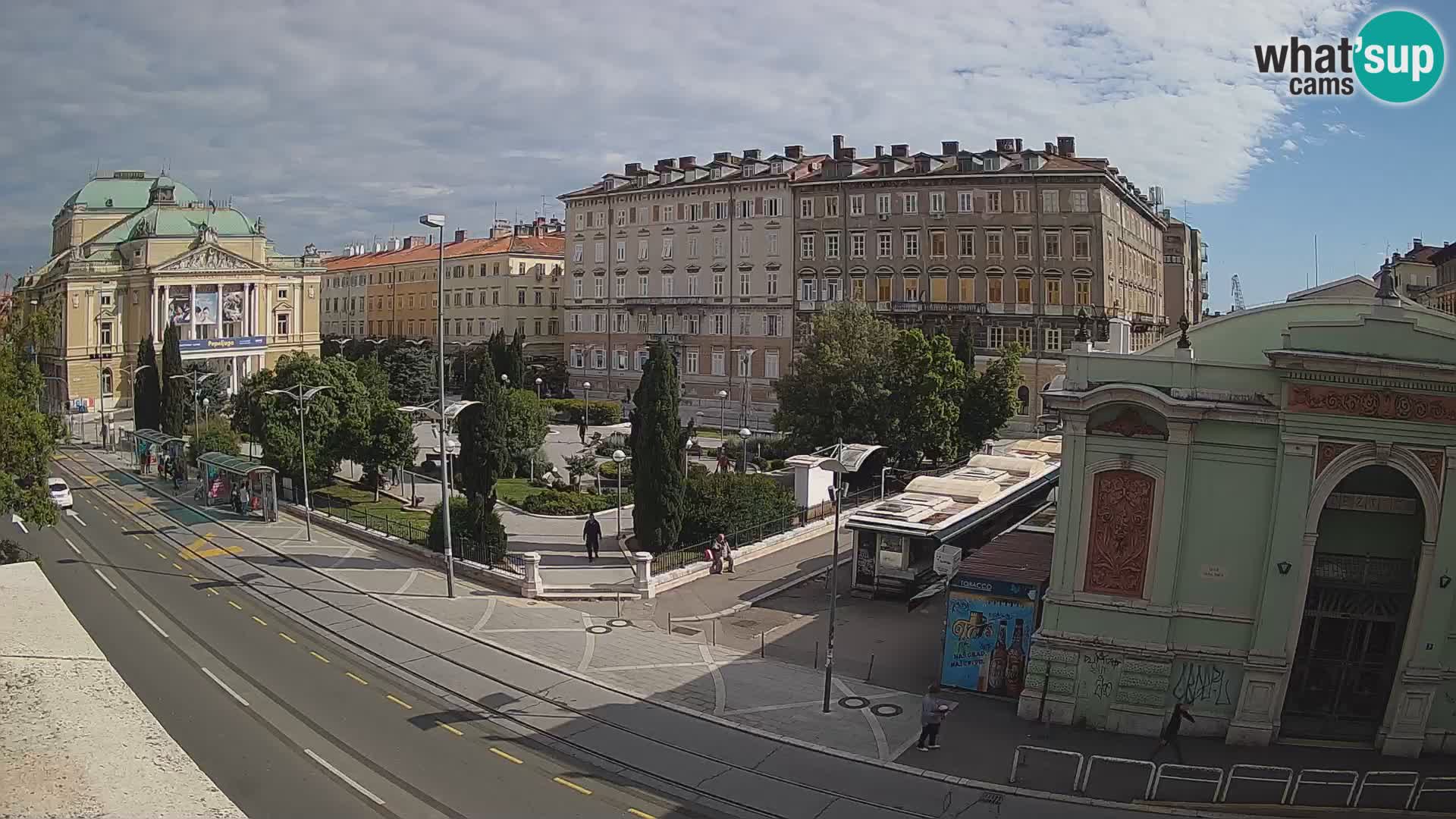 Webcam Fiume – Parco e Teatro nazionale Croato Ivan pl. Zajc