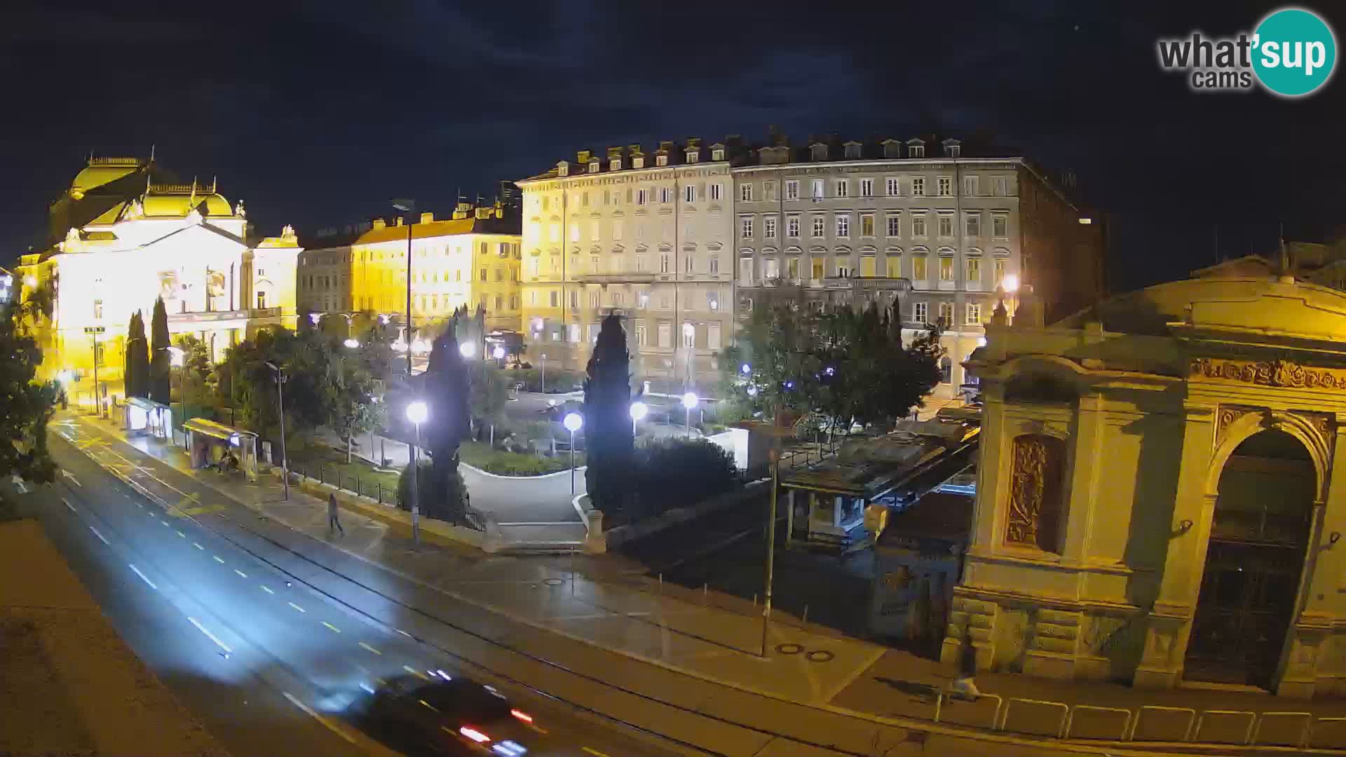 Webcam Rijeka – Park et Théâtre national croate Ivan pl. Zajc