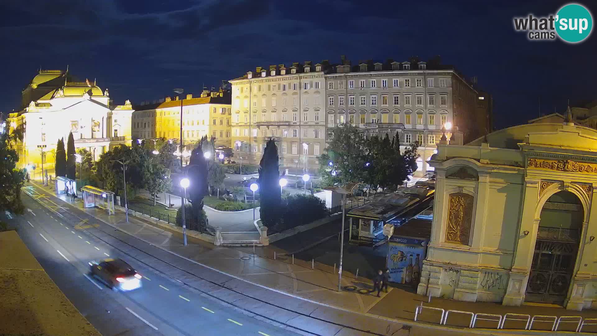 Webcam Rijeka – Park et Théâtre national croate Ivan pl. Zajc