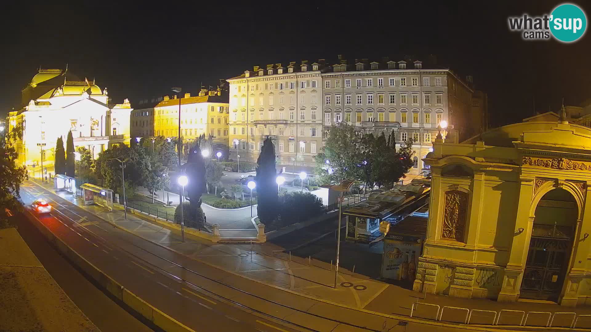 Webkam Rijeka – Park i Hrvatsko narodno kazalište Ivana pl. Zajc
