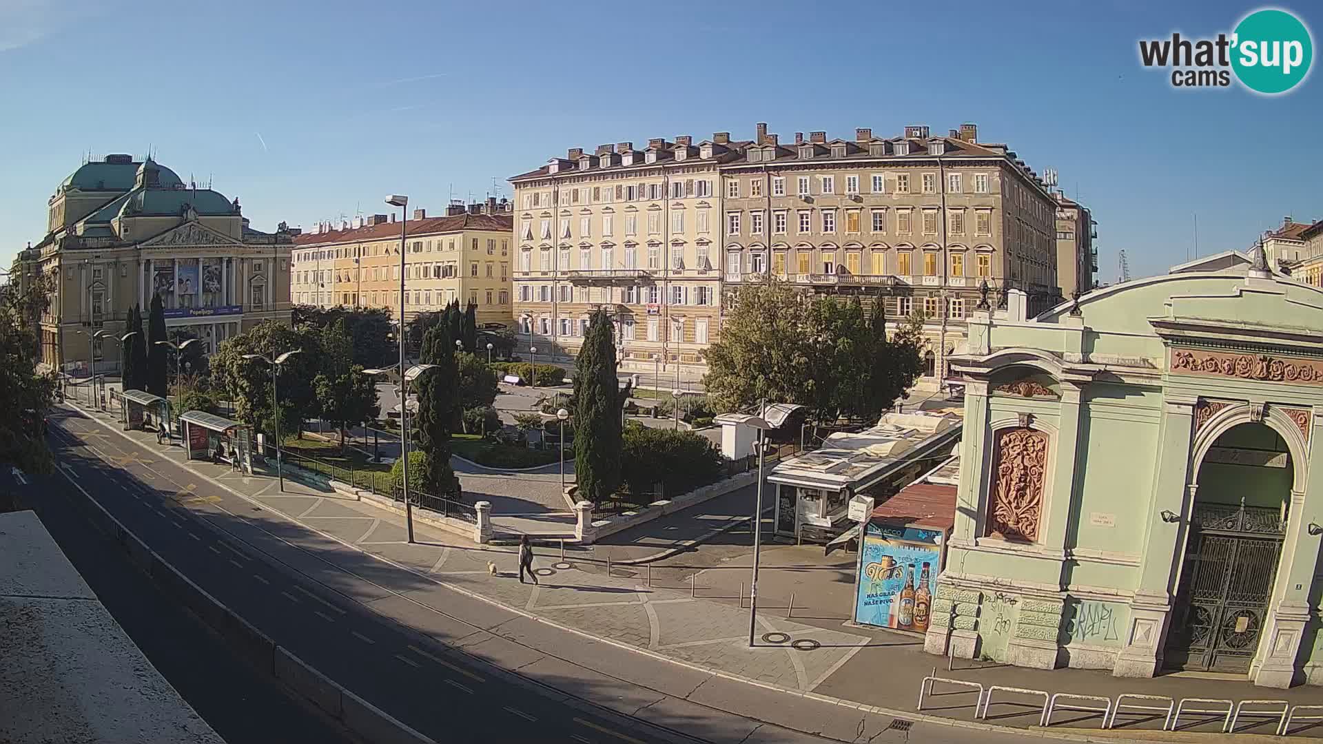 Webcam Rijeka – Park and  Croatian National Theatre Ivan pl. Zajc