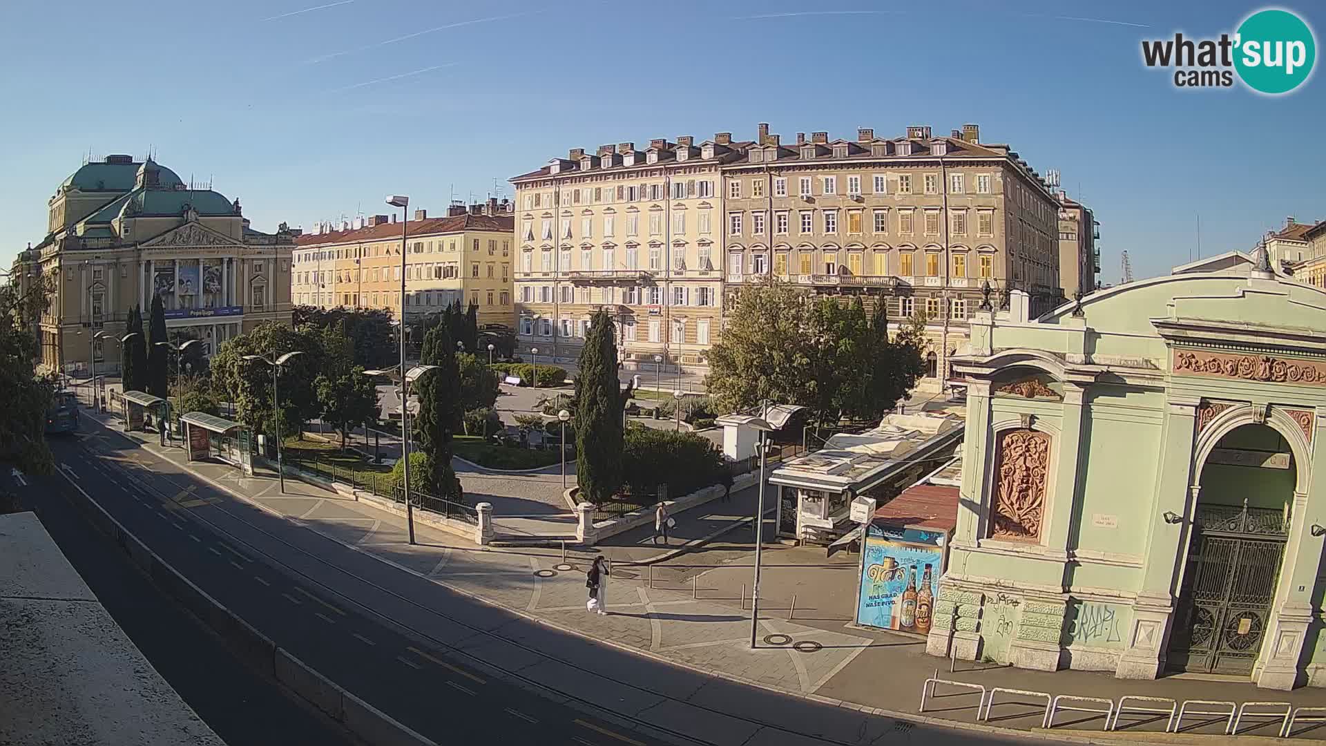 Webcam Rijeka – Park and  Croatian National Theatre Ivan pl. Zajc