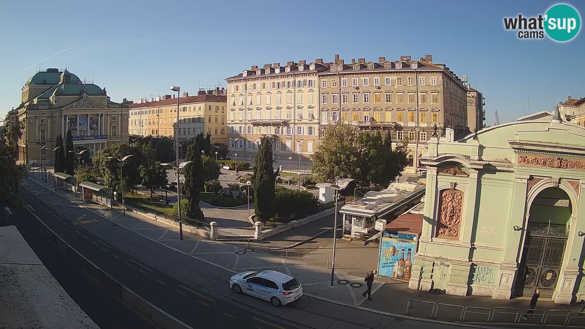 Webcam Rijeka – Park and  Croatian National Theatre Ivan pl. Zajc