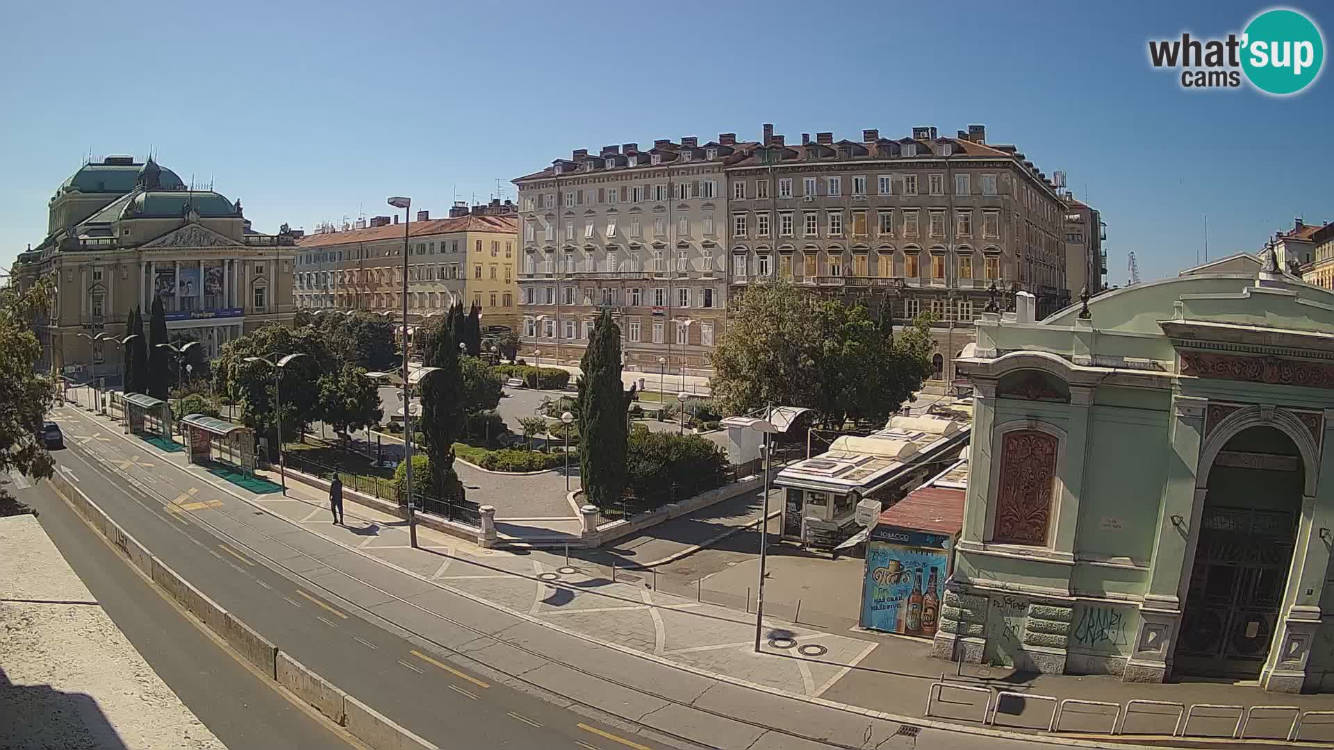 Webcam Rijeka – Park and  Croatian National Theatre Ivan pl. Zajc