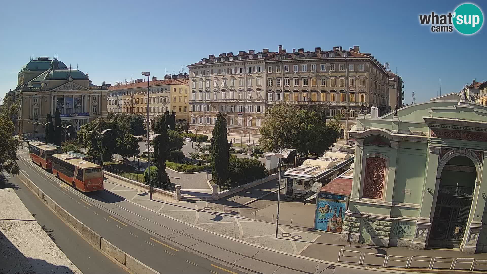Webcam Rijeka – Park and  Croatian National Theatre Ivan pl. Zajc