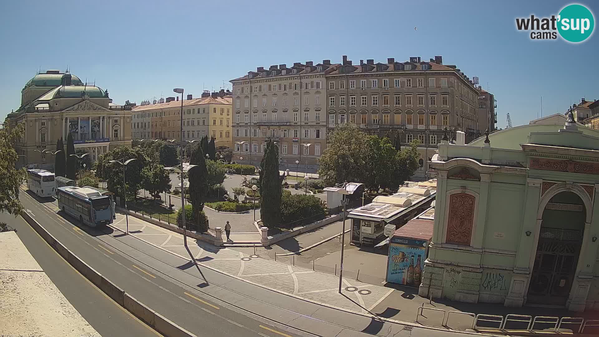 Webcam Rijeka – Park and  Croatian National Theatre Ivan pl. Zajc