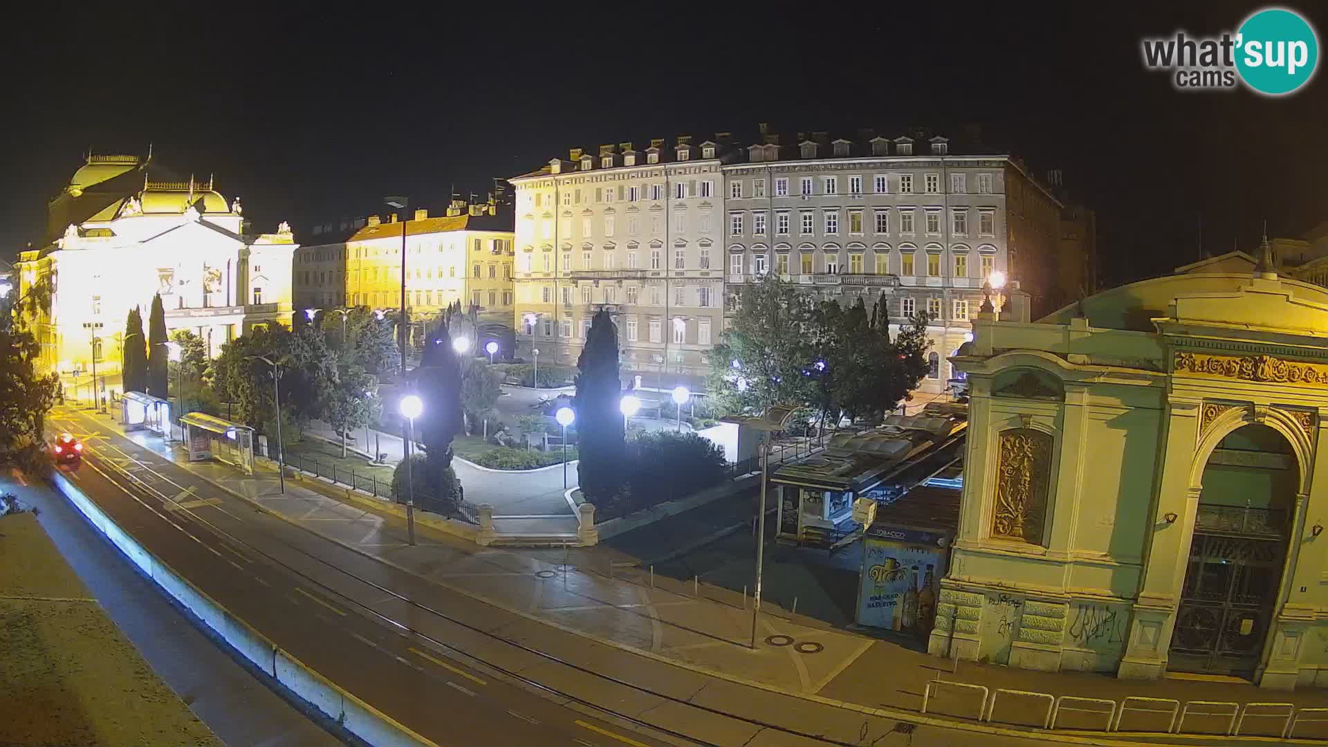 Webcam Rijeka – Park and  Croatian National Theatre Ivan pl. Zajc