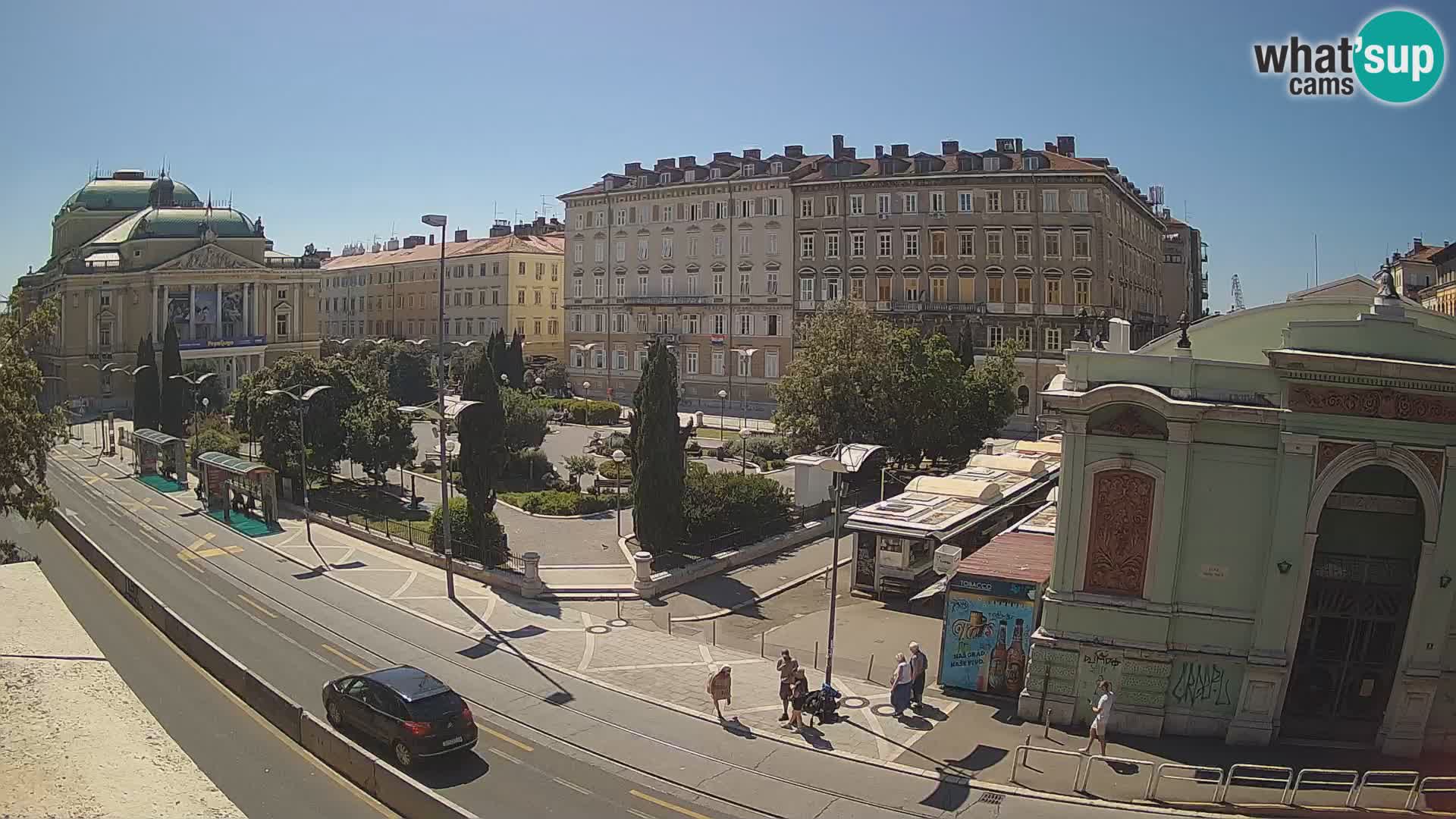 Webcam Rijeka – Park and  Croatian National Theatre Ivan pl. Zajc