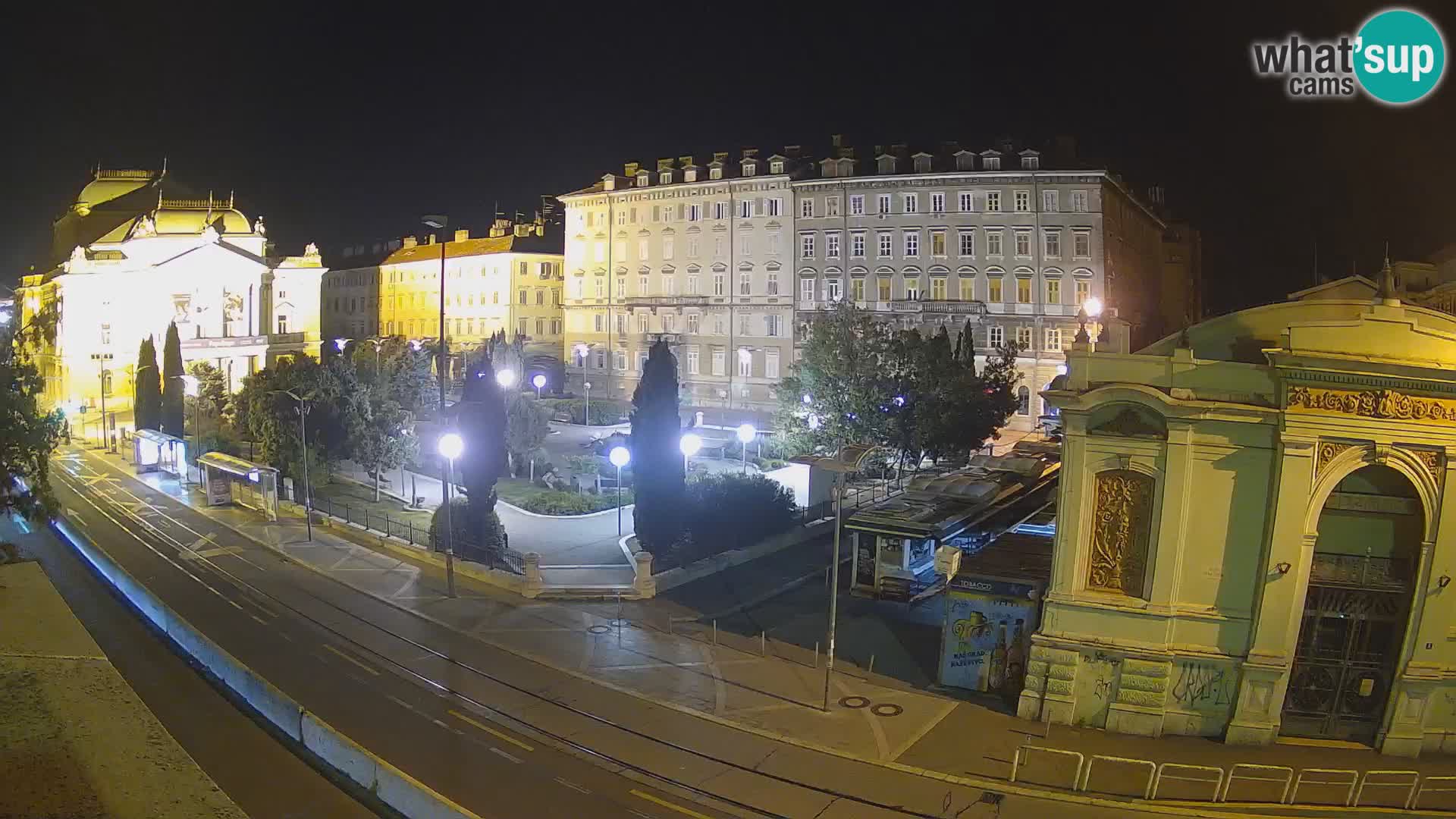 Webcam Rijeka – Park and  Croatian National Theatre Ivan pl. Zajc