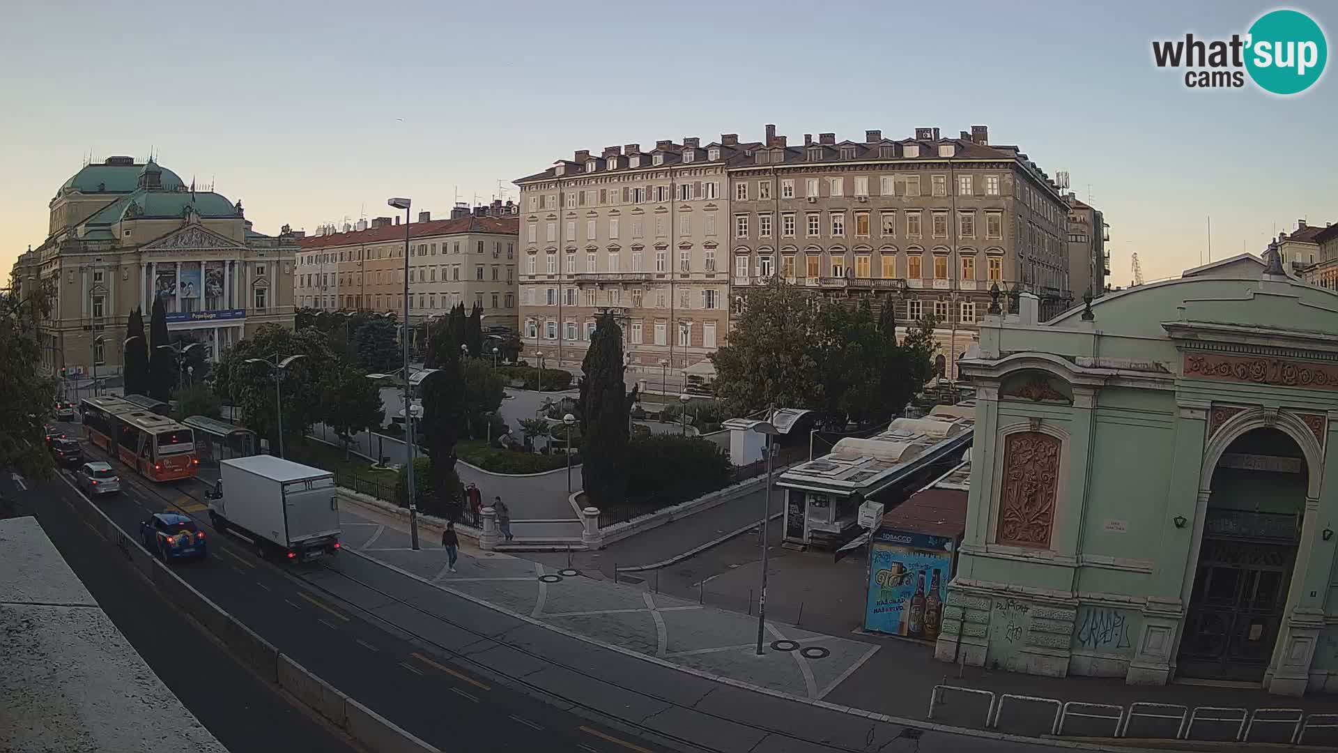 Webcam Rijeka – Park and  Croatian National Theatre Ivan pl. Zajc