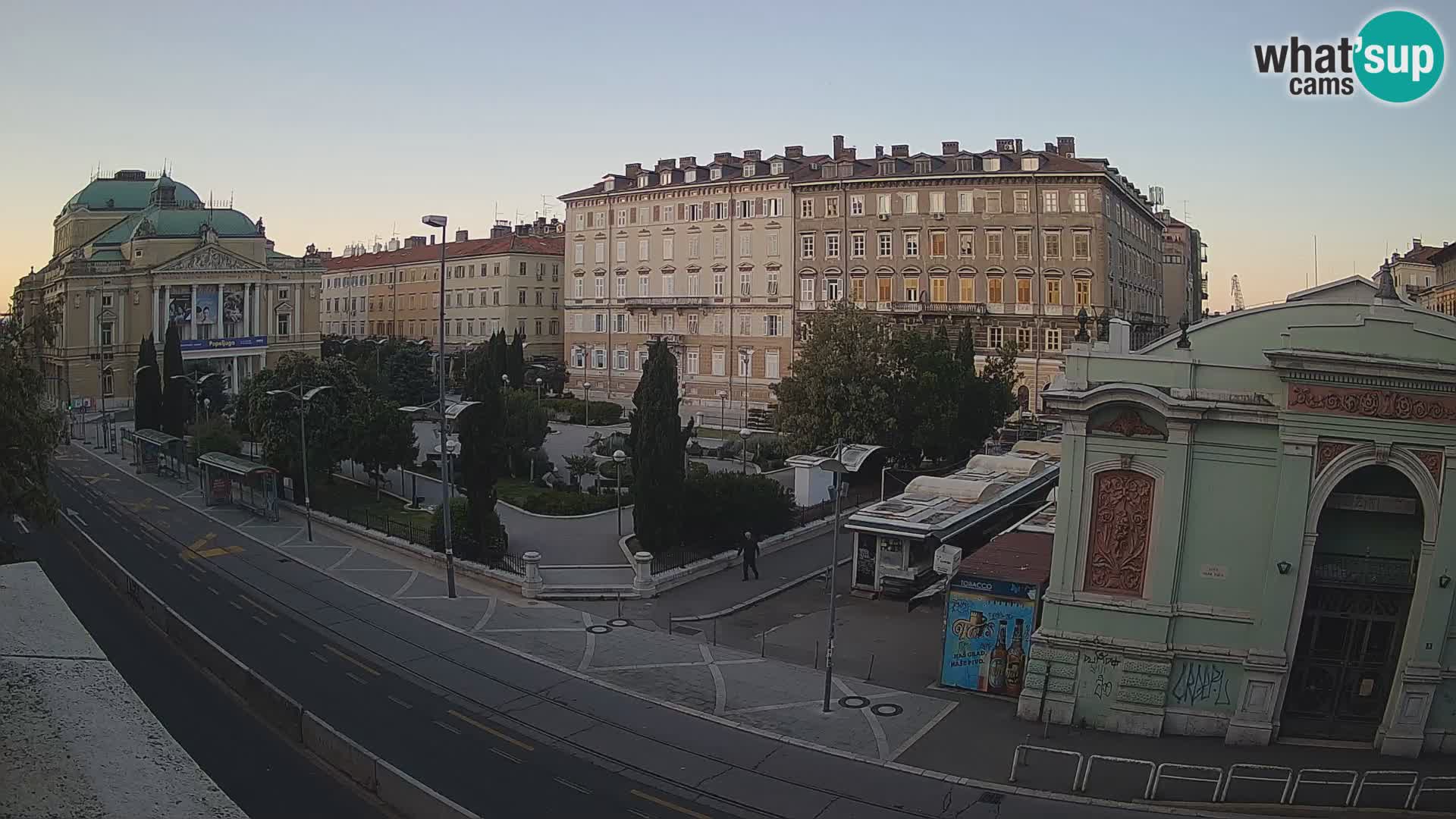 Webkam Rijeka – Park i Hrvatsko narodno kazalište Ivana pl. Zajc