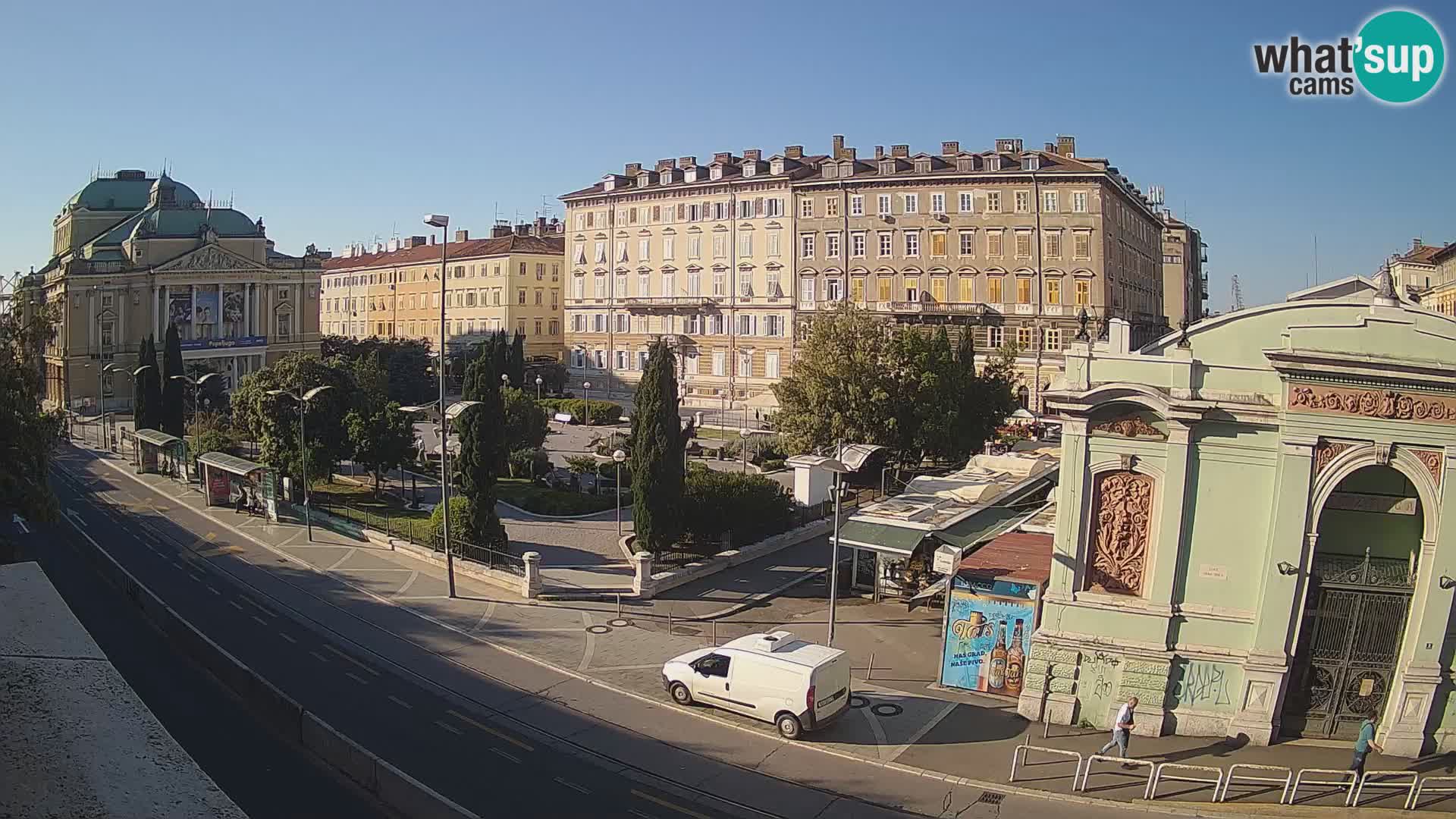 Webcam Fiume – Parco e Teatro nazionale Croato Ivan pl. Zajc