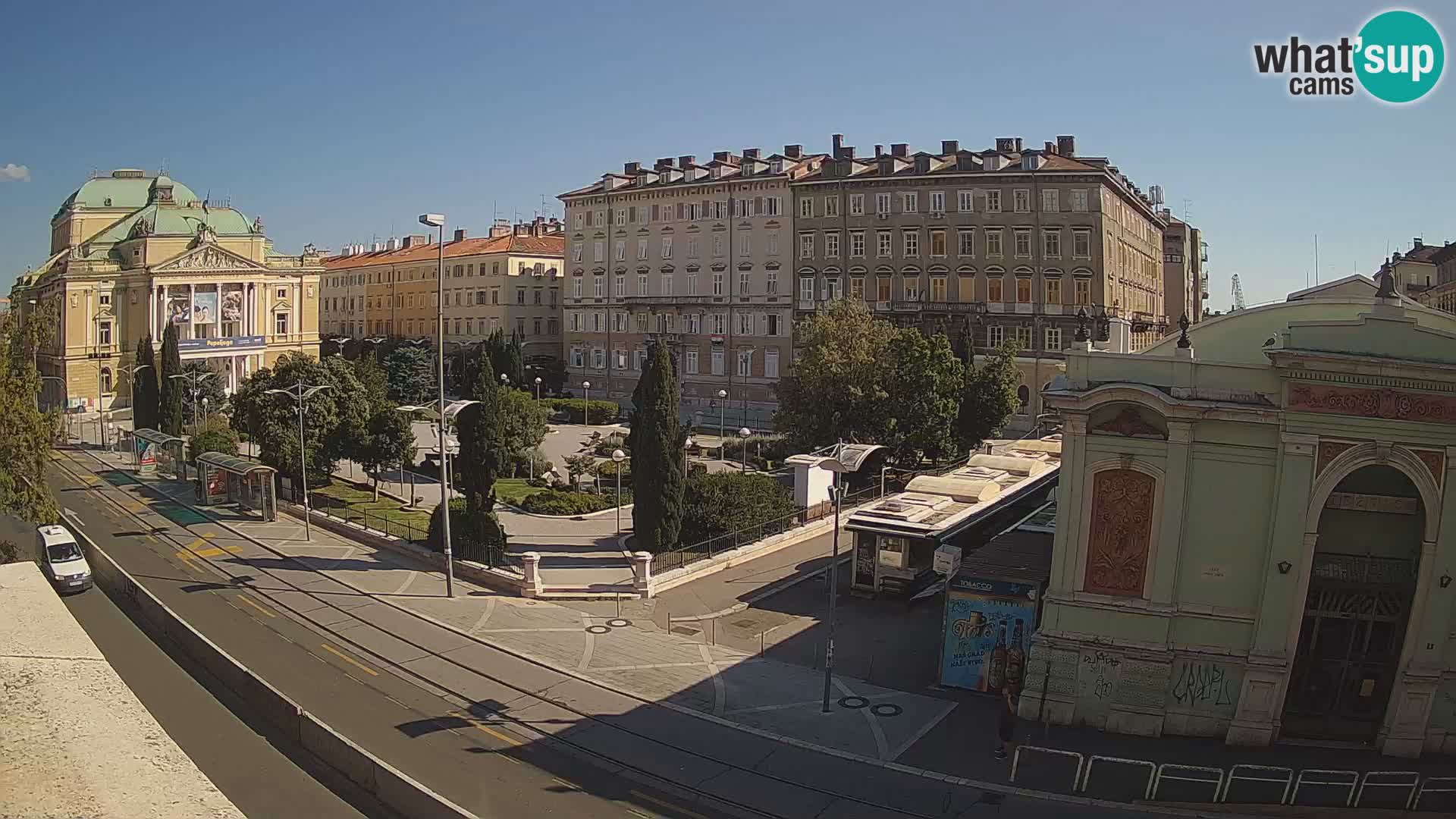 Webcam Rijeka – Park and  Croatian National Theatre Ivan pl. Zajc